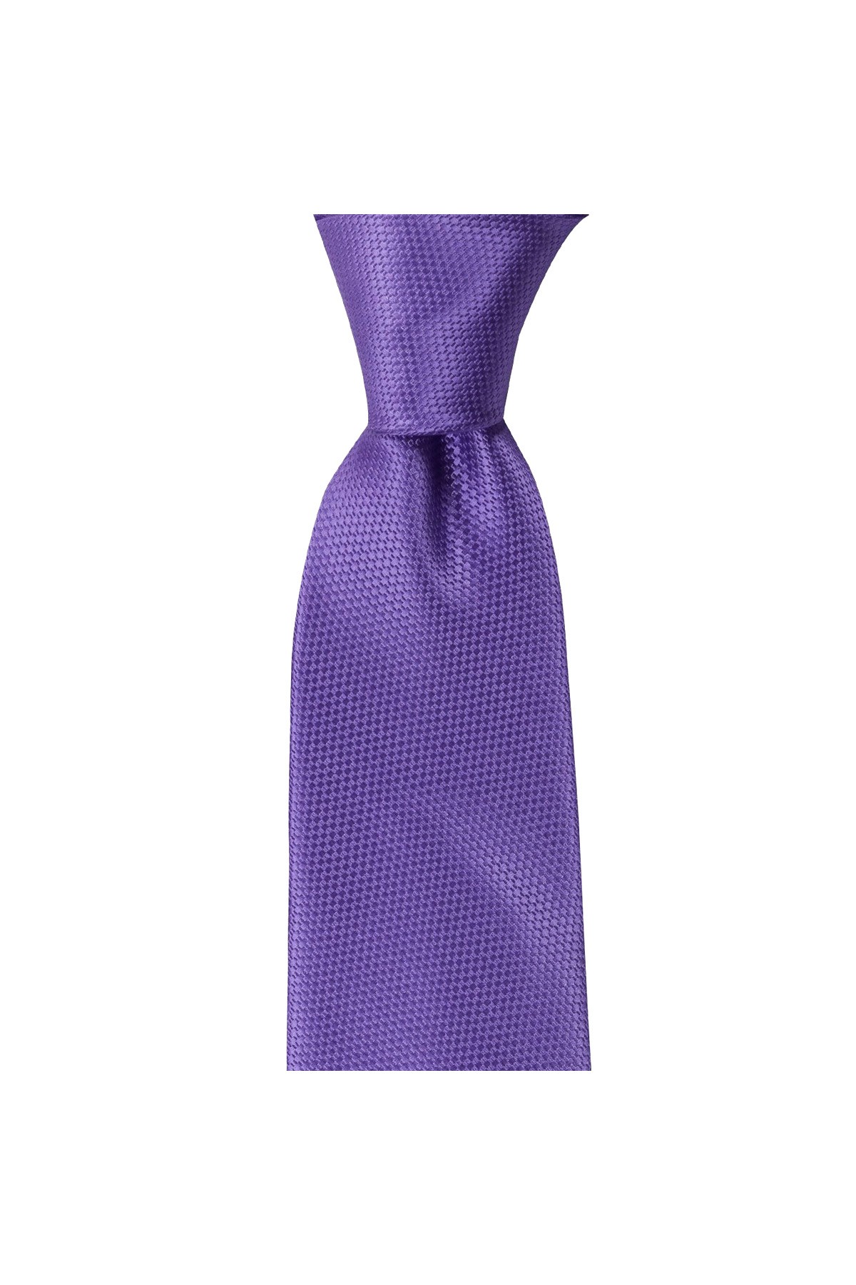 Klasik 8 cm genişliğinde mendilli kravat - Mor