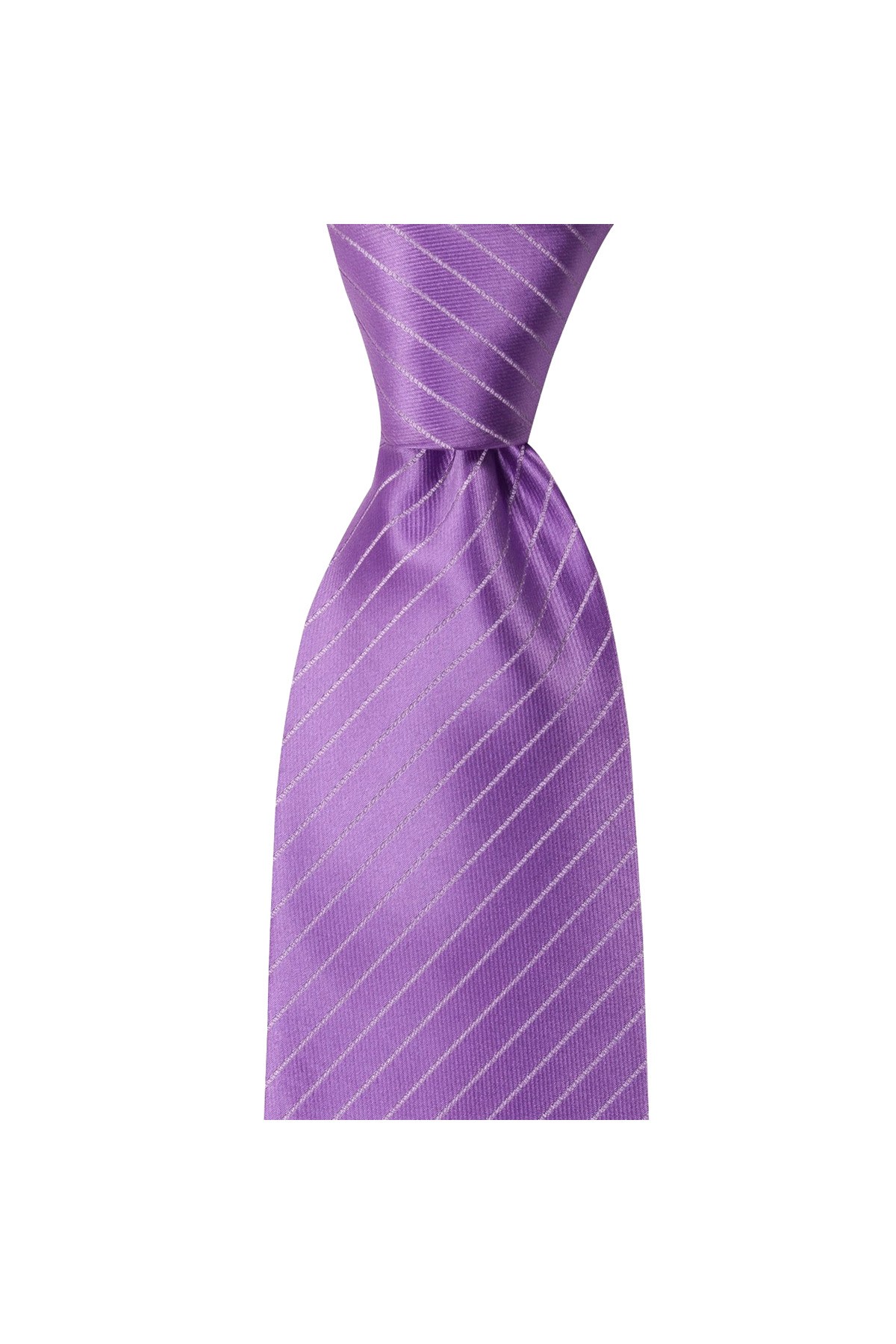 8,2 cm genişliğinde mendilli klasik kravat - Mor