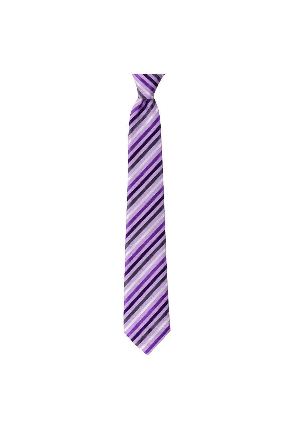 Çok çizgili 8 cm genişliğinde klasik kravat - Lila