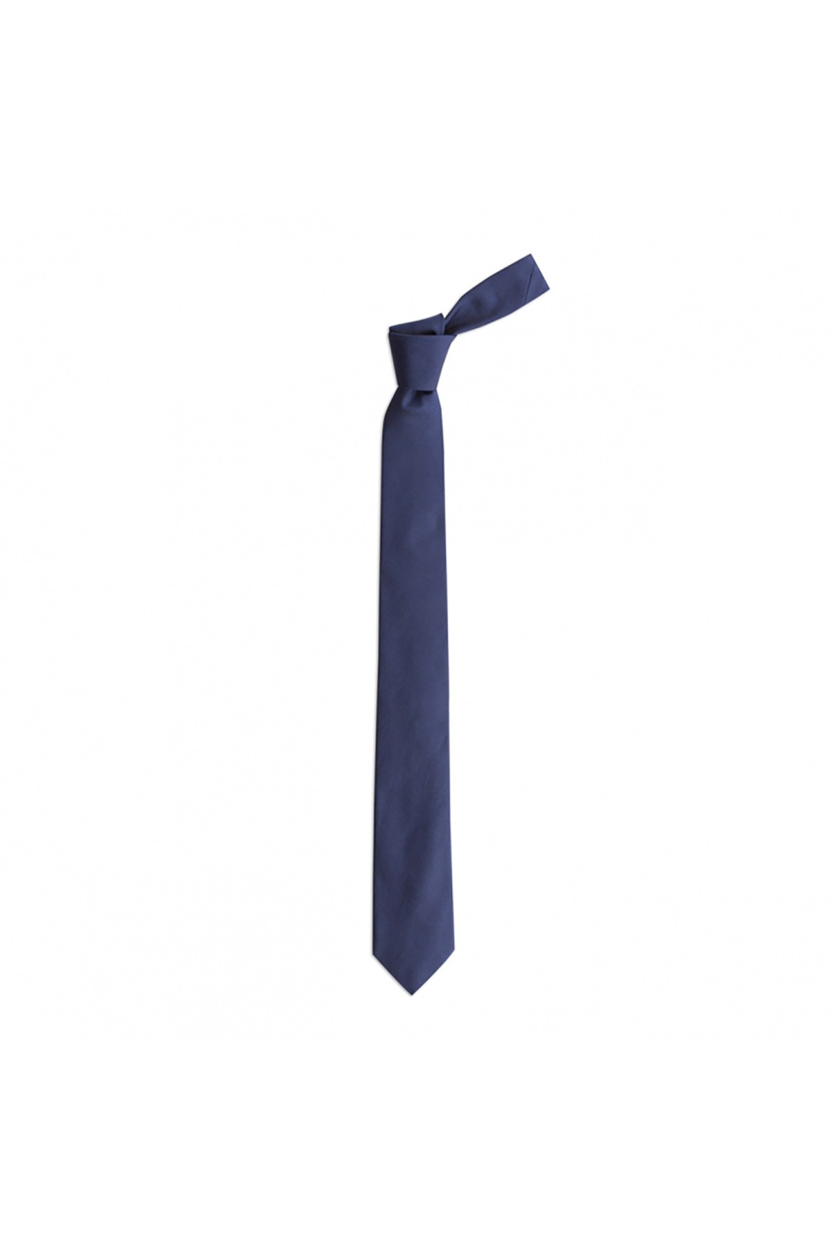 6 cm genişliğinde ince ipek kravat - Lacivert