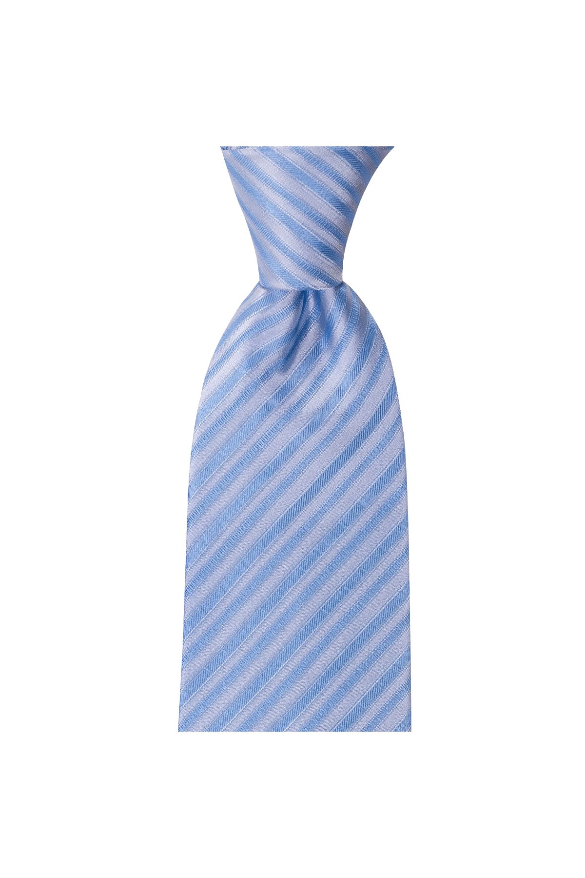 8,2 cm genişliğinde mendilli klasik kravat - Açık mavi