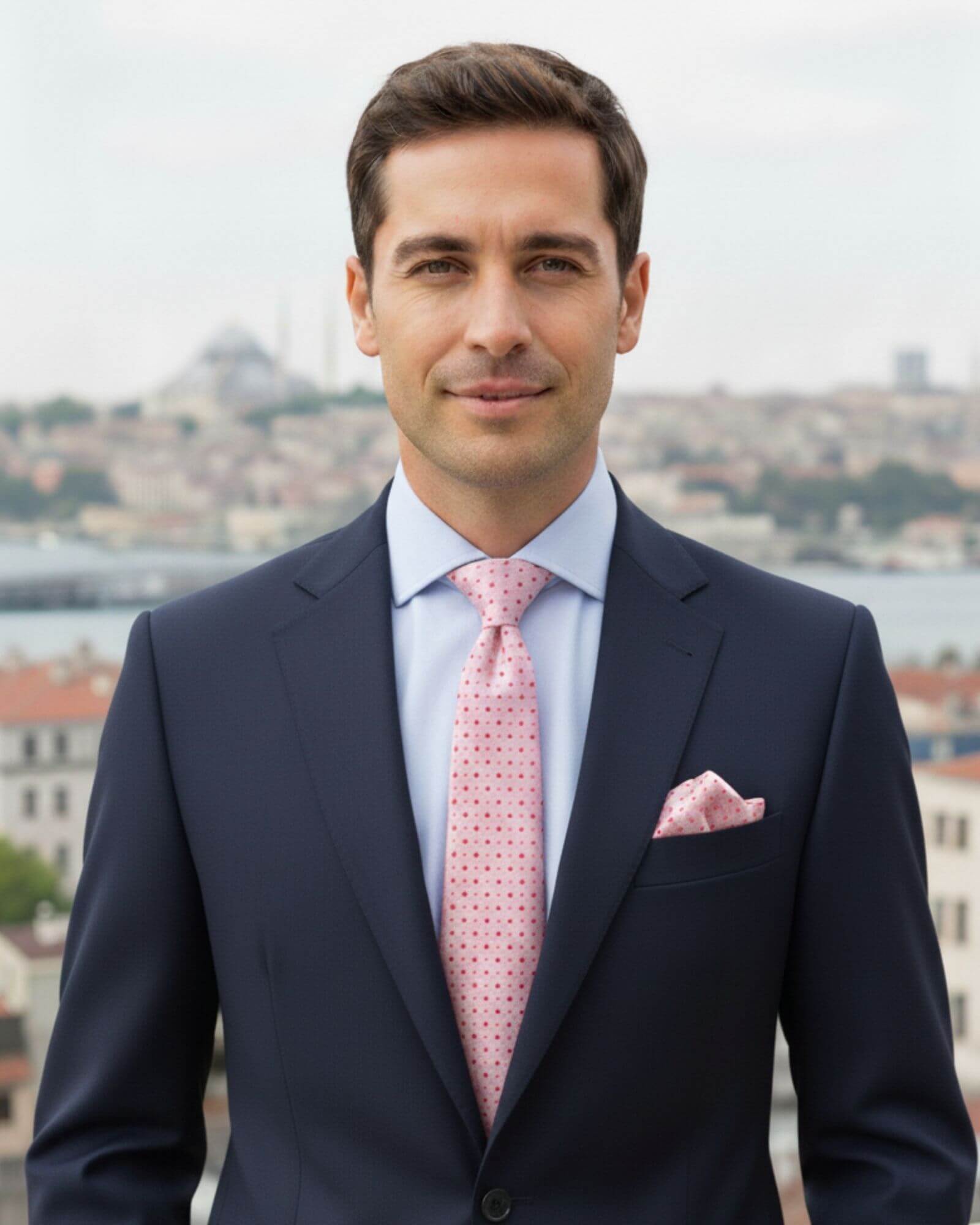 1001 Kravat 8 Cm Genişlikte Desenli Pembe Kravat Ve Mendil Seti 