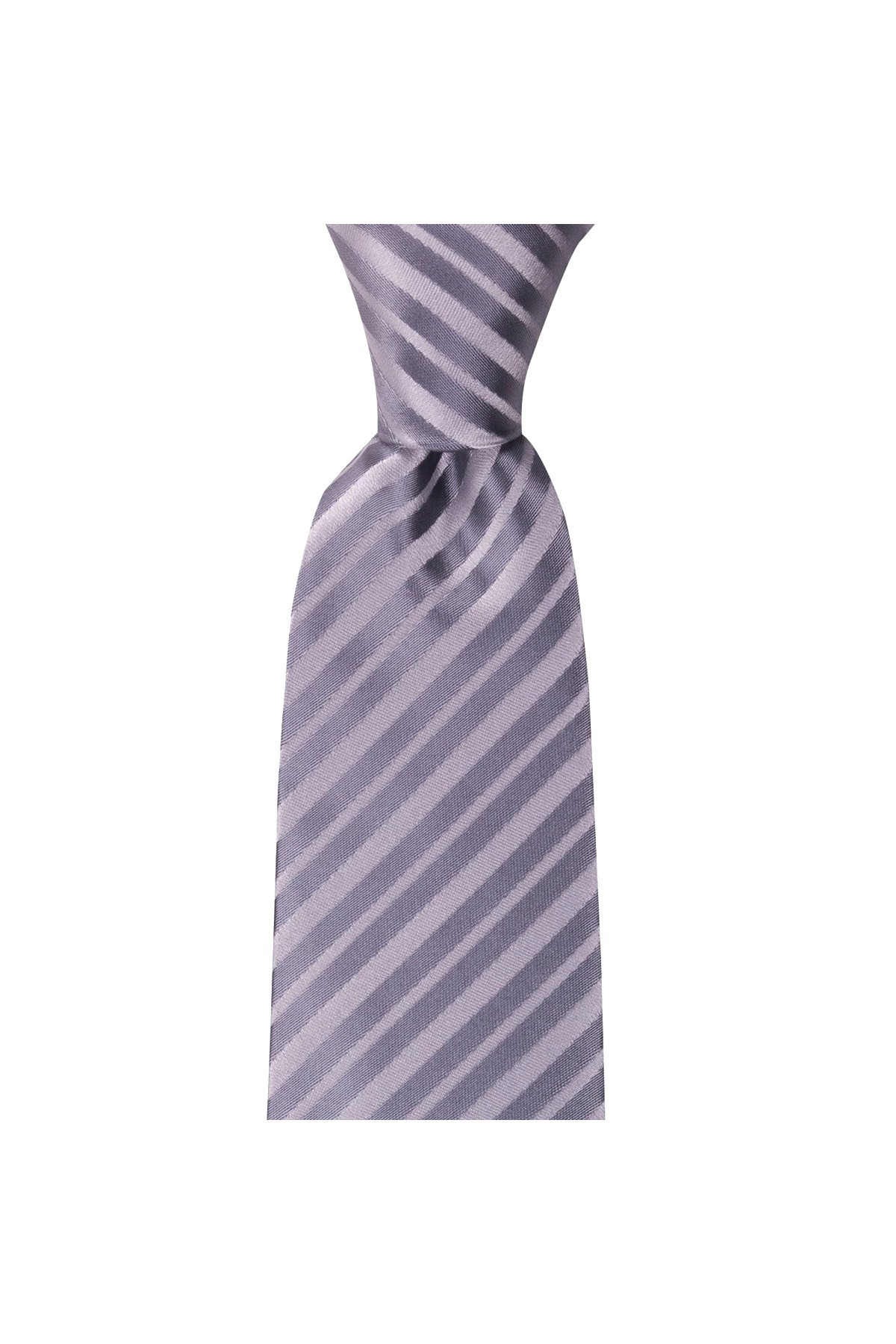 8,2 cm genişliğinde mendilli klasik kravat - Gri