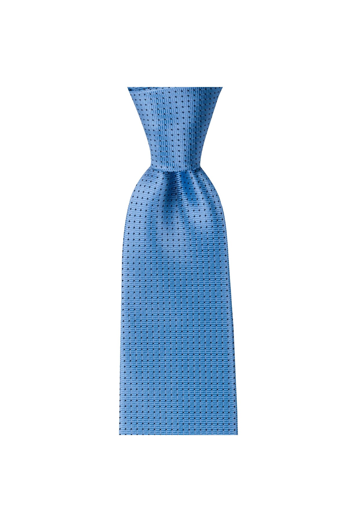 Klasik 8 cm genişliğinde mendilli kravat - Mavi