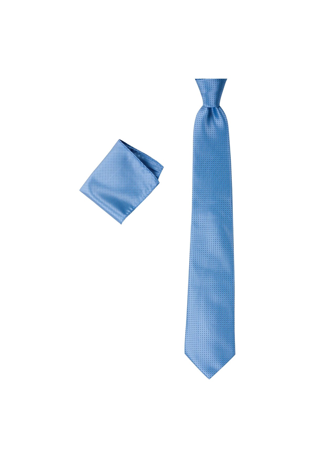Klasik 8 cm genişliğinde mendilli kravat