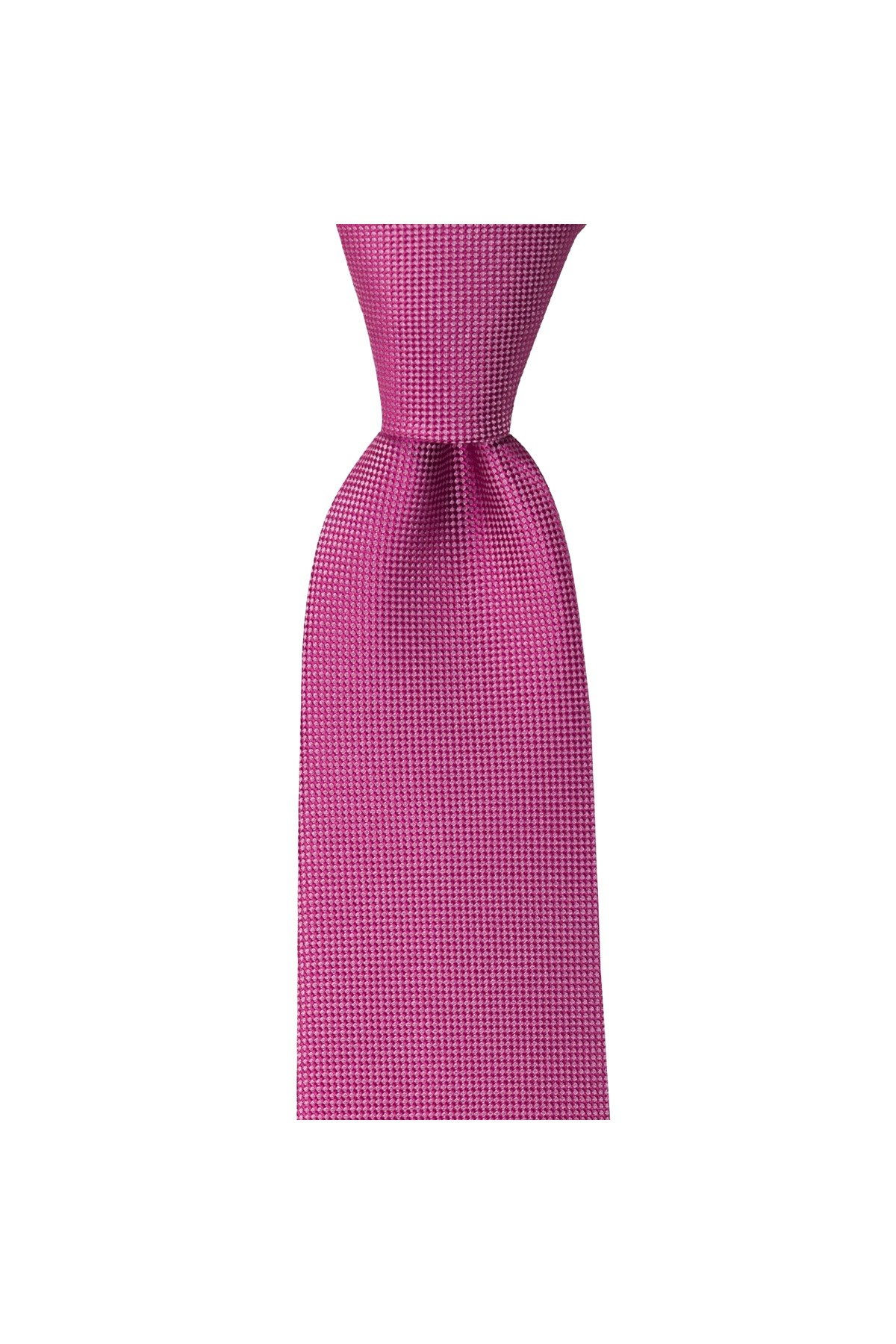 Düz renkli 8 cm genişliğinde mendilli kravat - Pembe