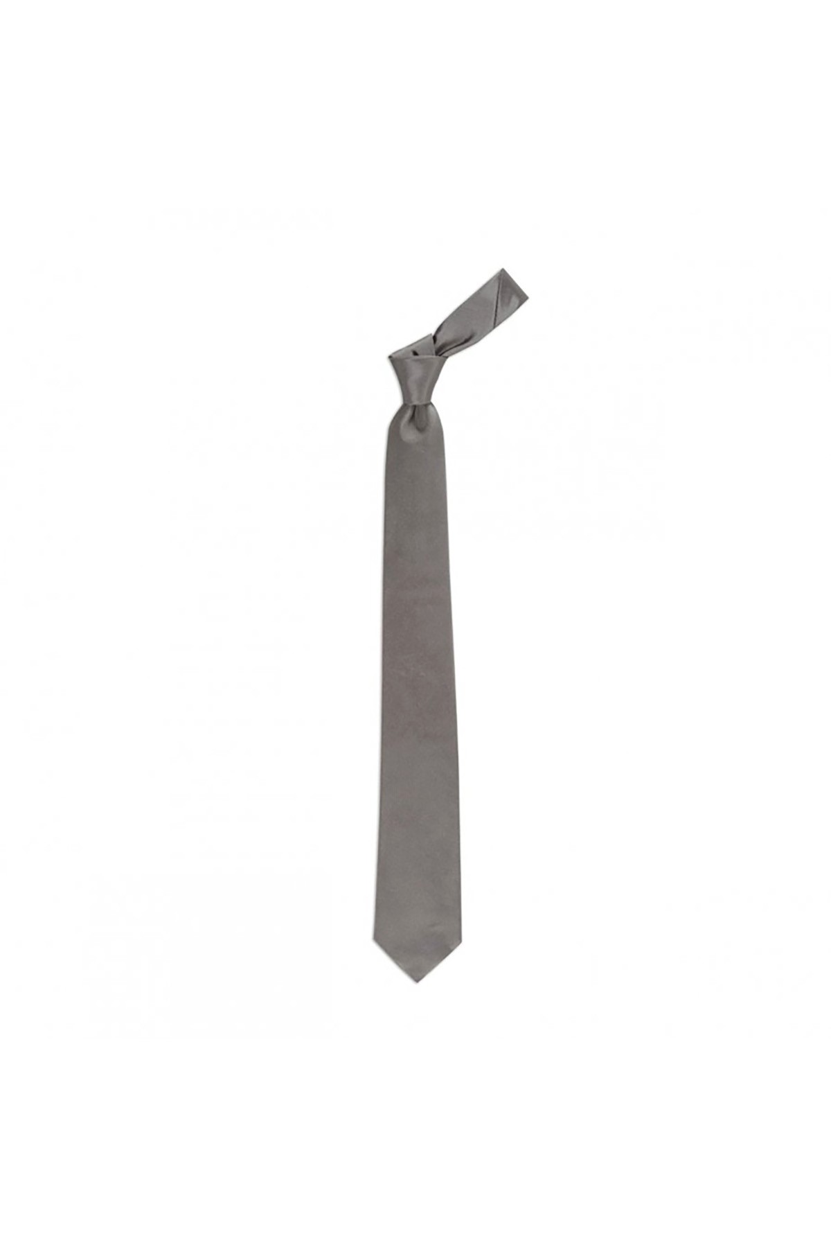 7,5 cm genişliğinde mikro desenli  klasik ipek kravat - Gri