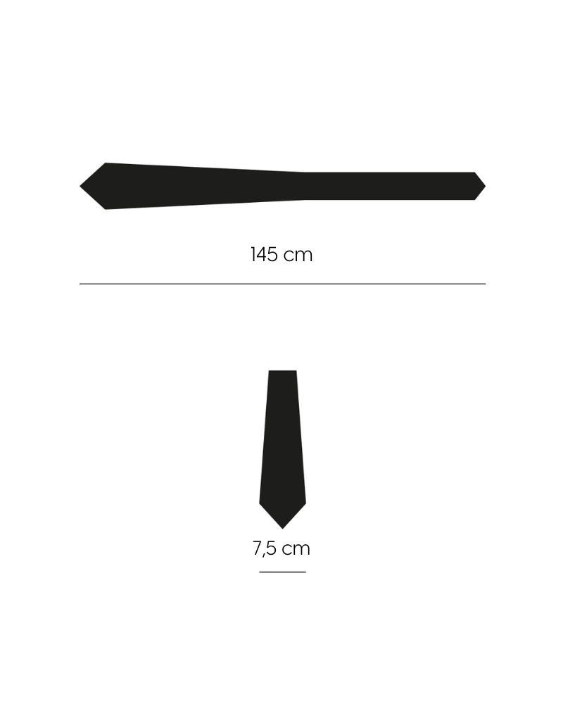 Geometrik Desenli 7,5 Cm Genişliğinde Siyah Kravat