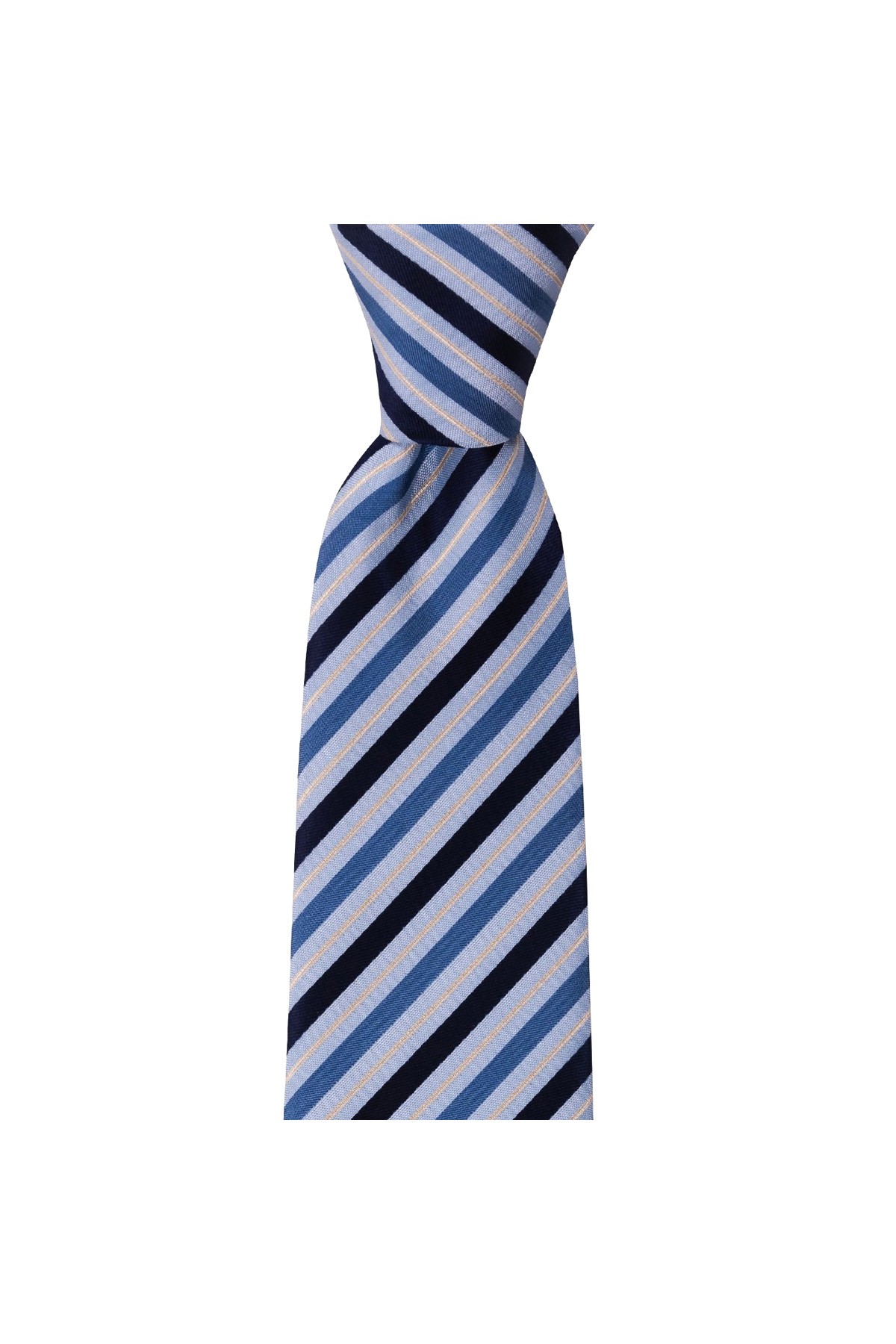 İnce çizgili 8 cm genişliğinde klasik kravat