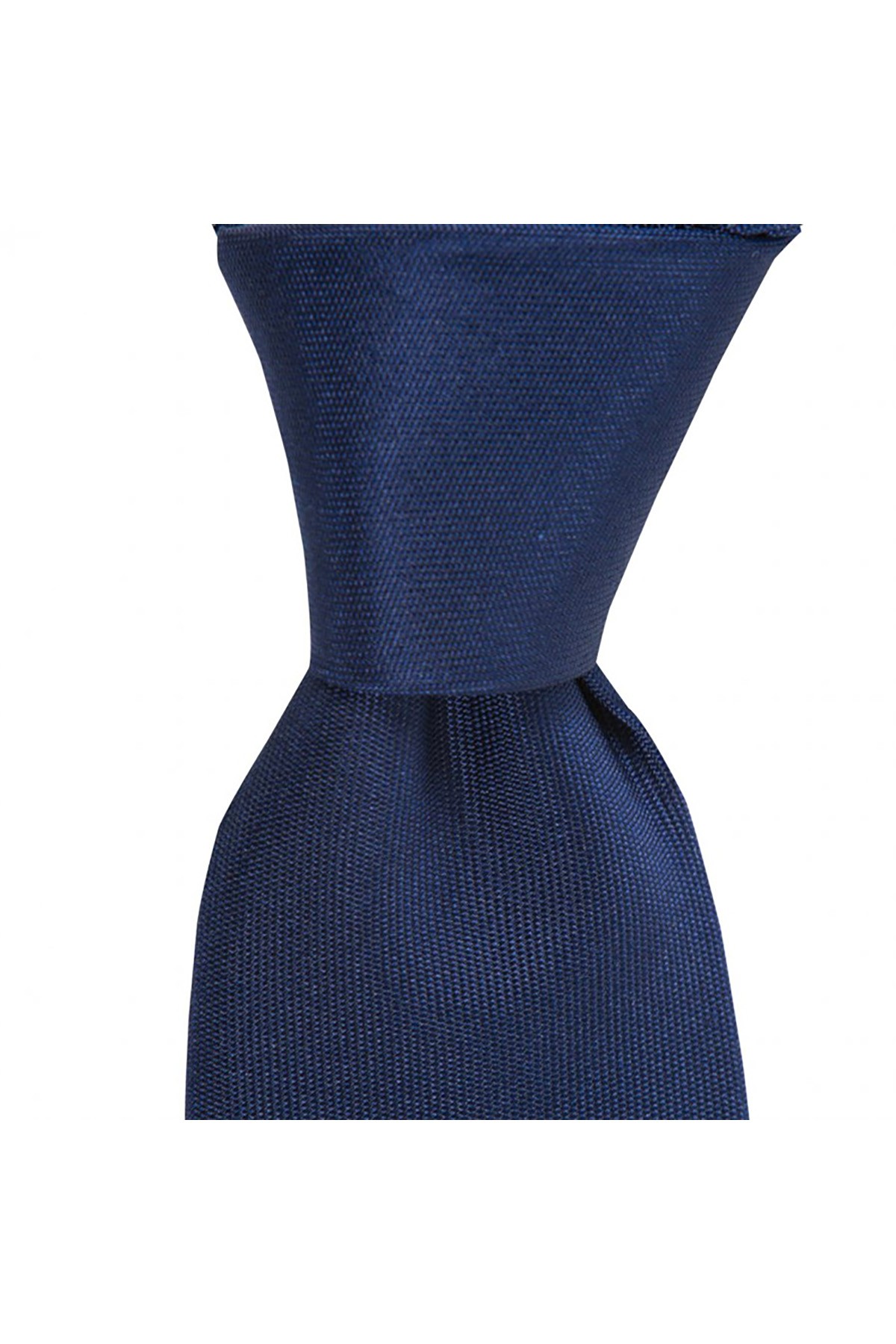 7,5 cm genişliğinde mikro desenli  klasik ipek kravat - Lacivert