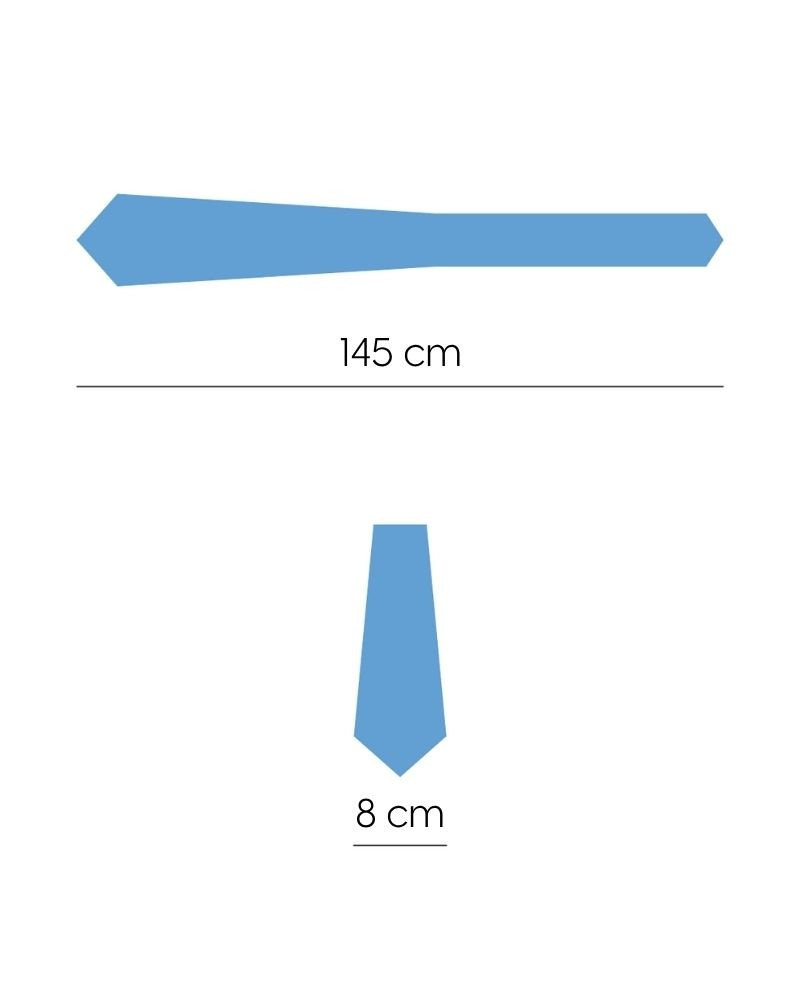 Mavi Lacivert Geometrik Desenli 8 Cm Genişlikte Klasik Kravat