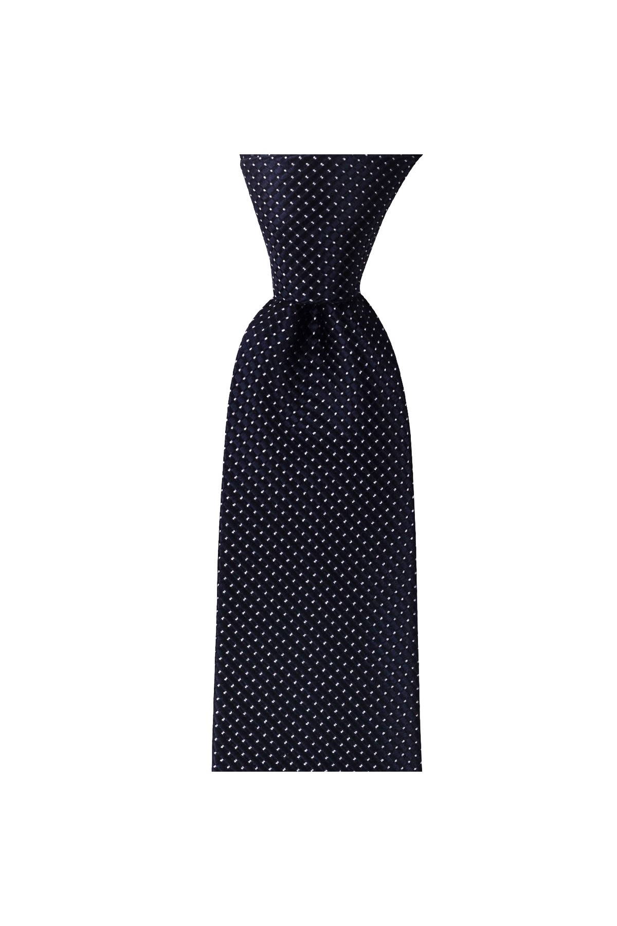 Klasik 8 cm genişliğinde mendilli kravat - Lacivert