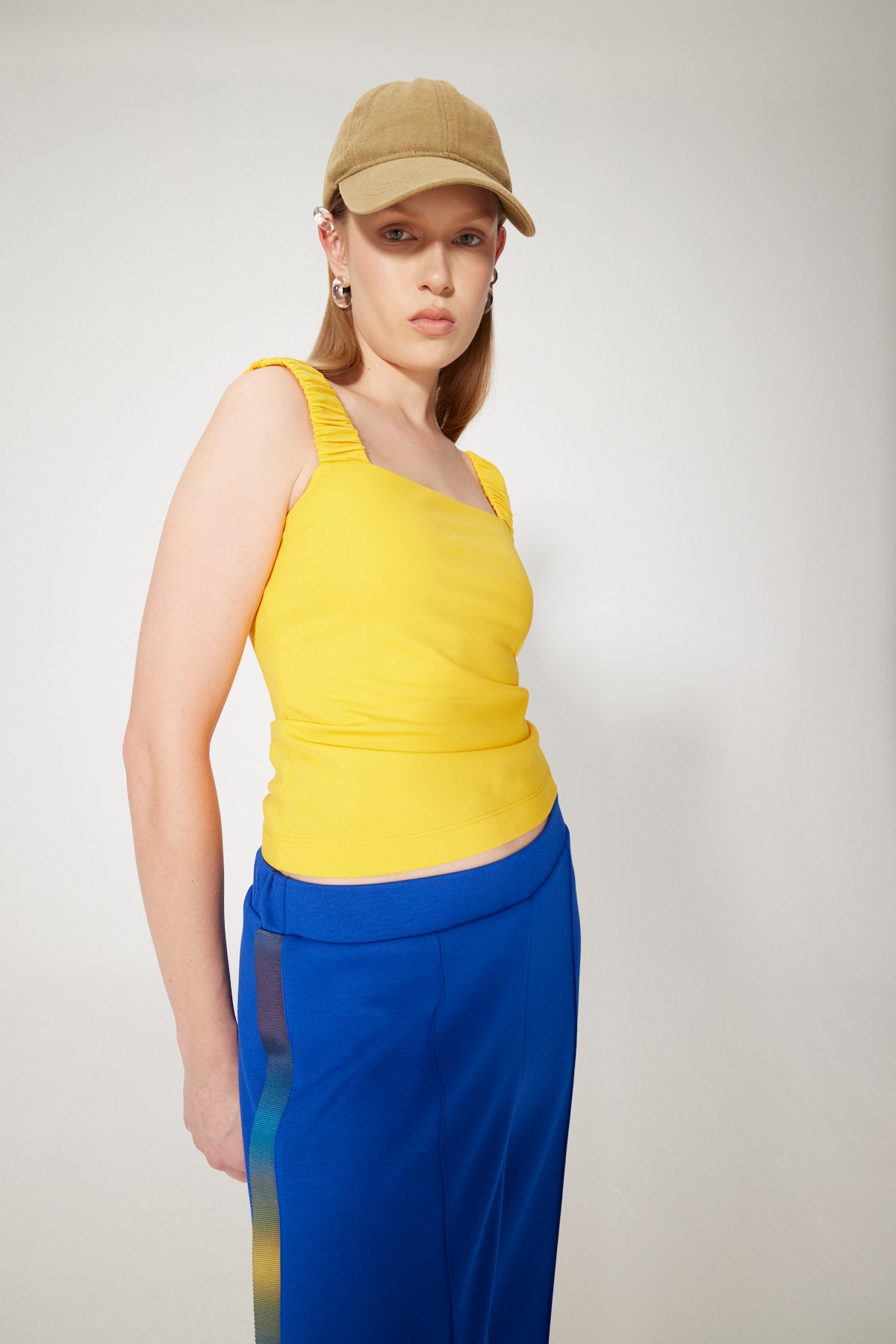 RAYON STRAPPY TOP - YELLOW