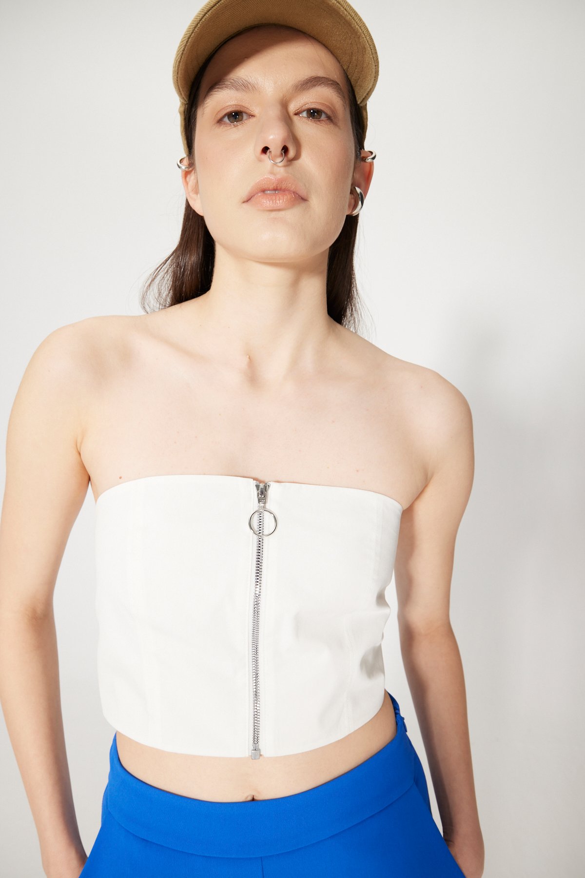 CORSETRY INSPIRED TOP - IVORY