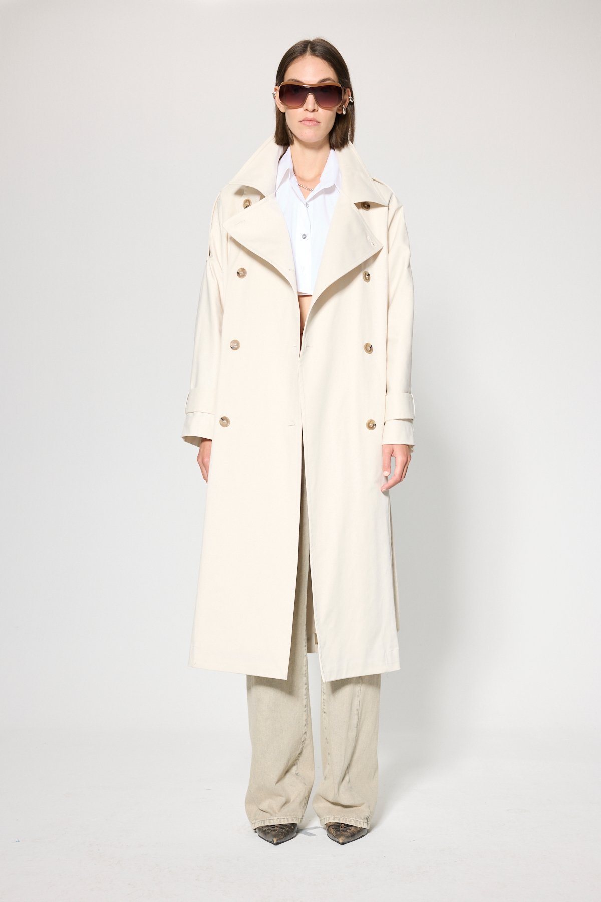 KRUVAZE KAPAMA TRENCHCOAT - STONE