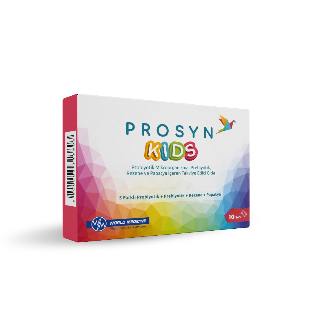 Prosyn Kids Probiyotik Mikroorganizma, Prebiyotik, Rezene ve Papatya İçeren Takviye Edici Gıda