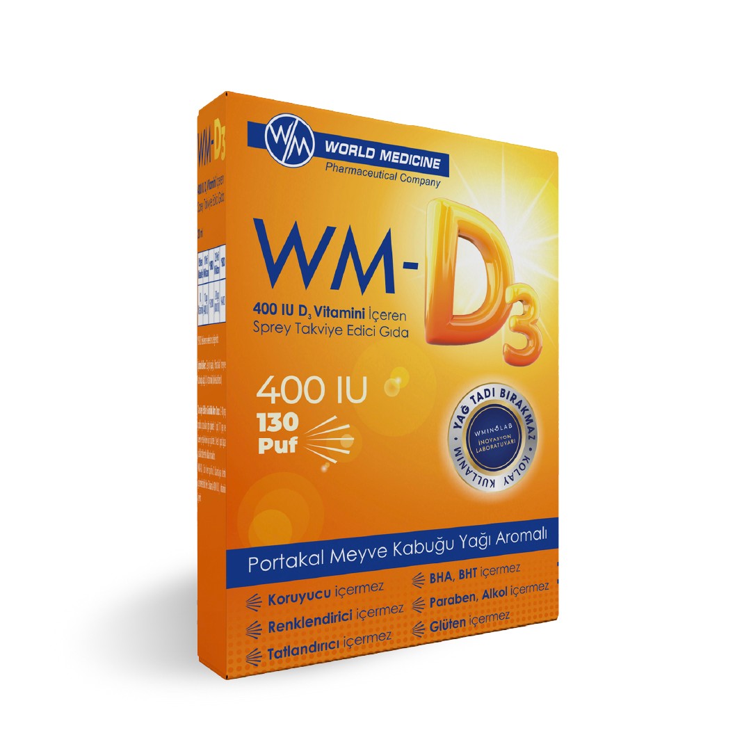 WM-D3 400 IU D3 Vitamini İçeren Sprey Takviye Edici Gıda