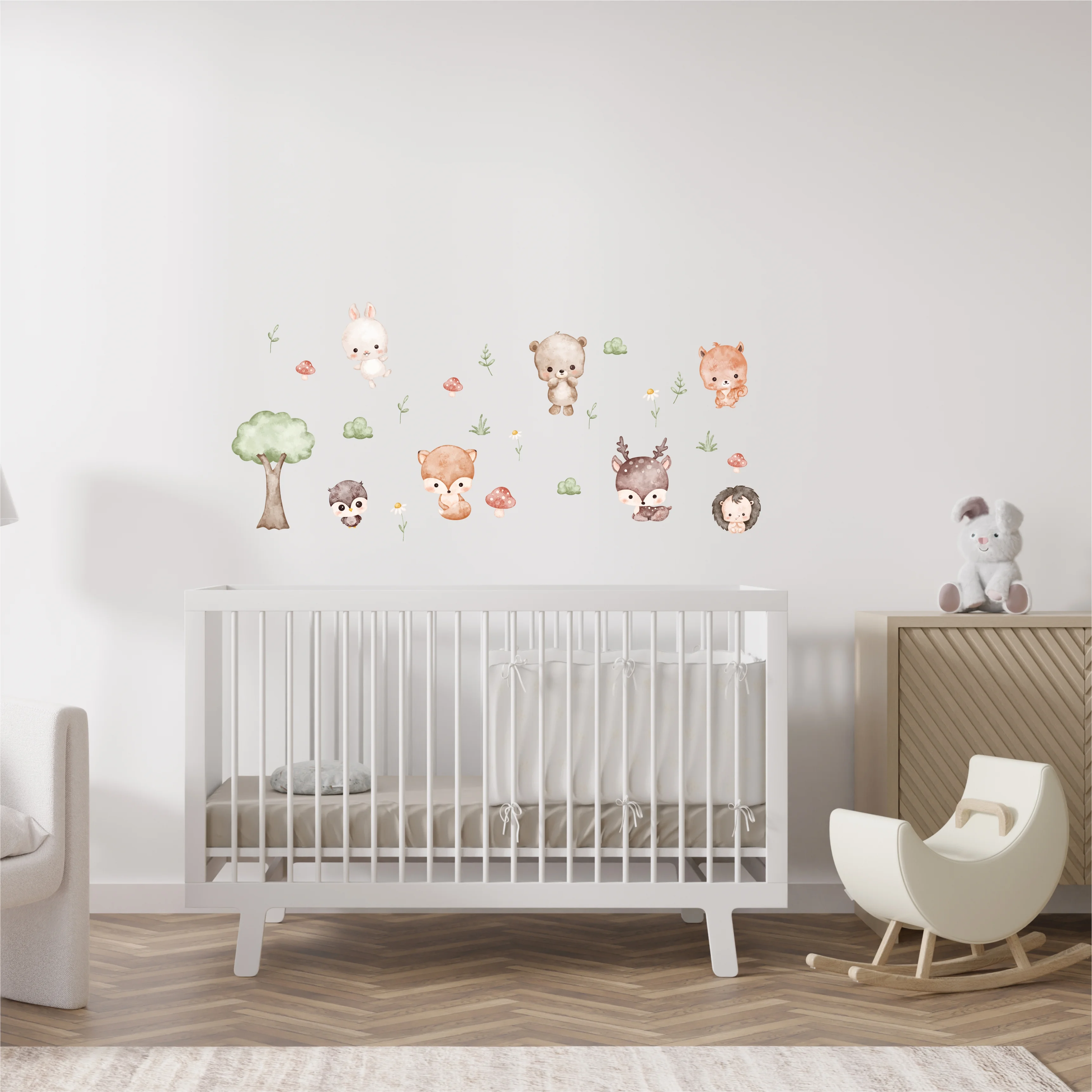 Orman Arkadaşları Bebek Odası Duvar Sticker Seti