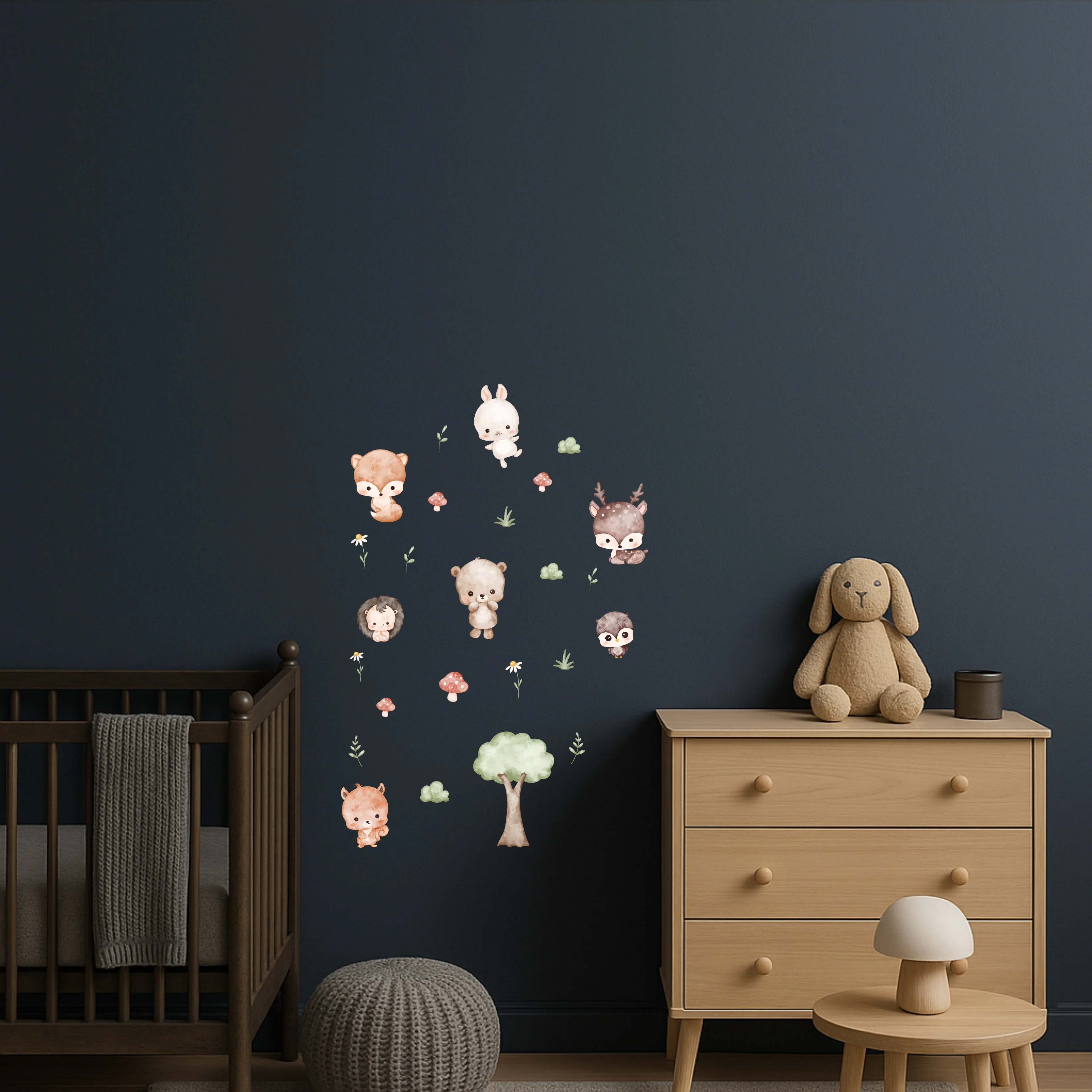 Orman Arkadaşları Bebek Odası Duvar Sticker Seti