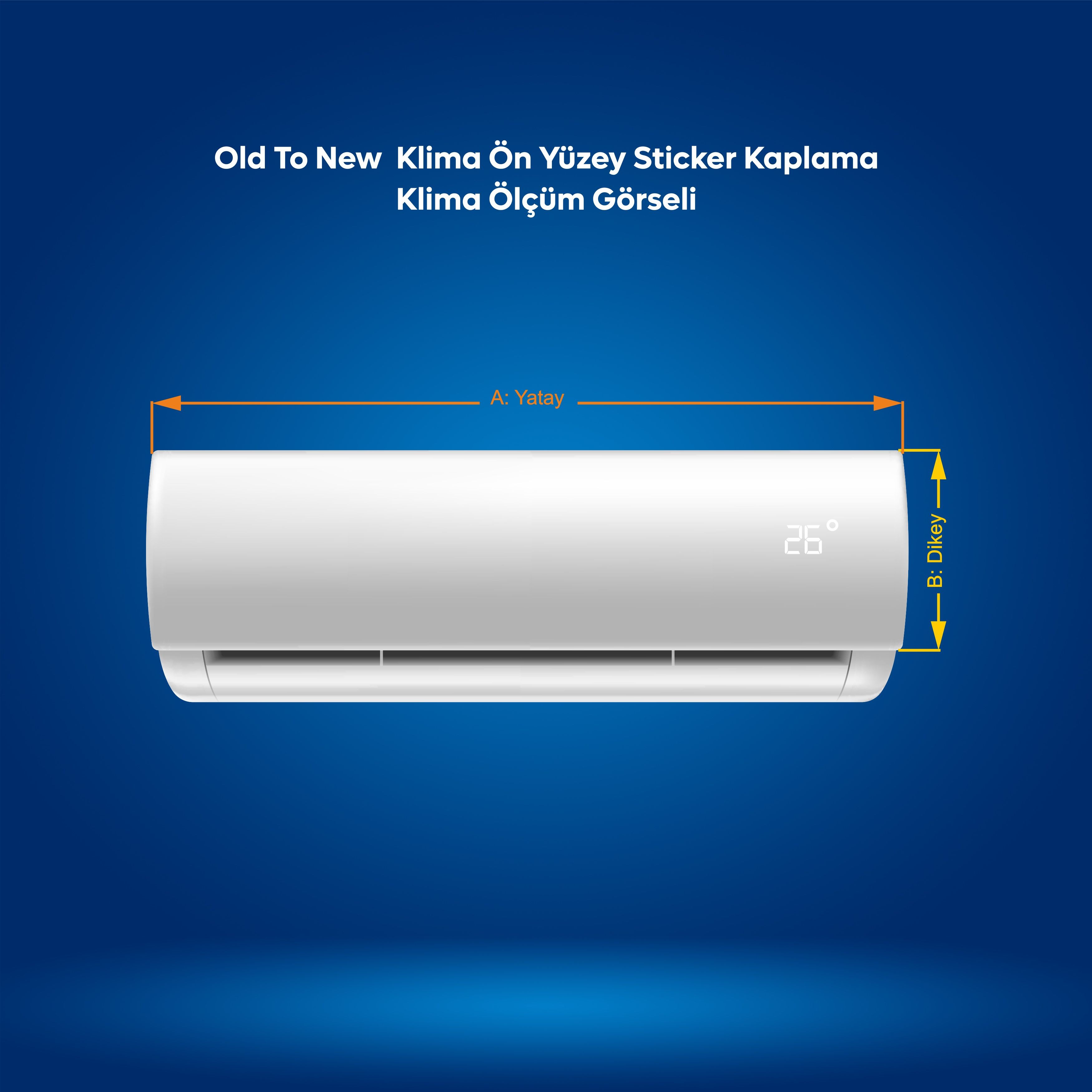 Doğal Dokunuş Ön Yüzey Klima Sticker Kaplama