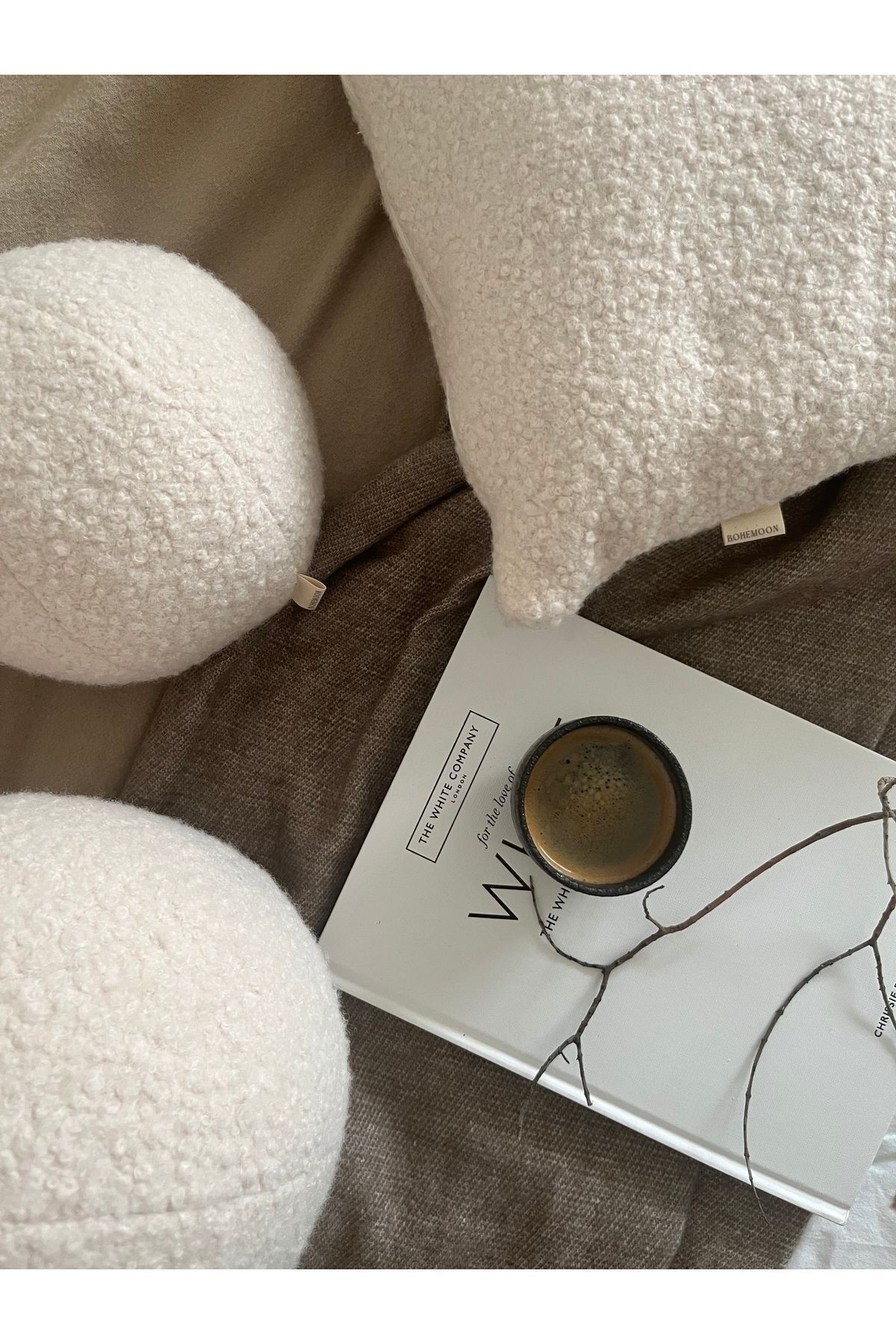 Teddy Top Dekoratif Yastık Krem