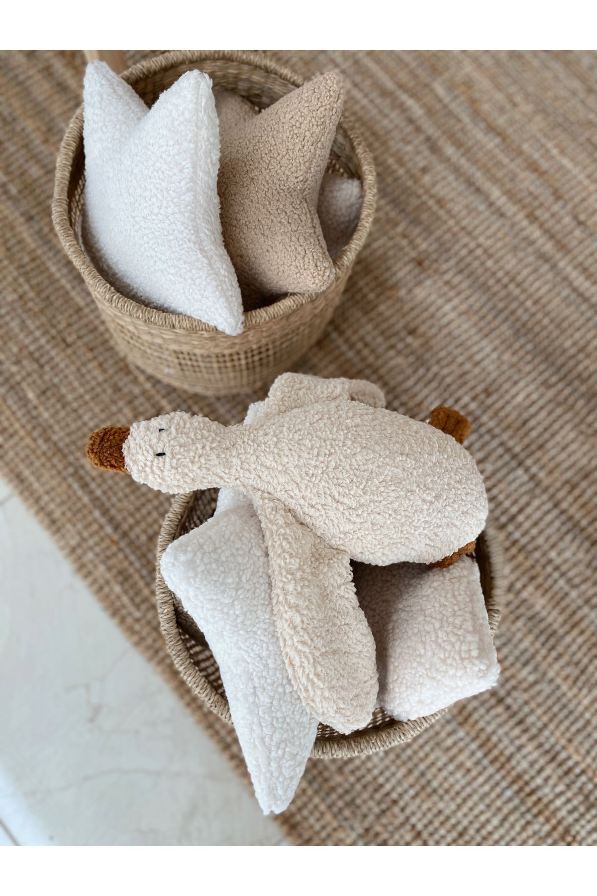 Sevimli Ördek Teddy Bebek Çocuk Uyku Arkadaşı Krem/camel