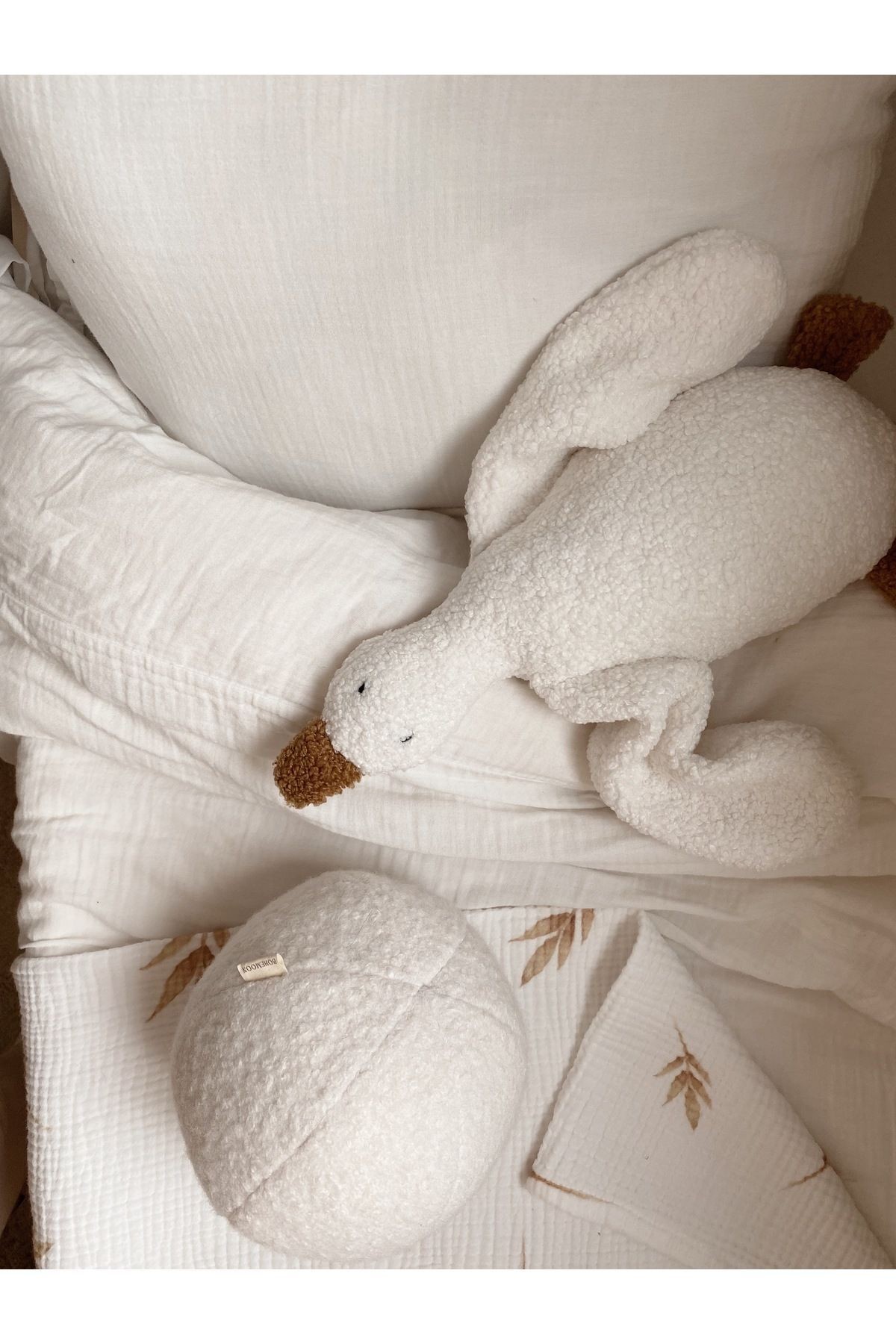 Teddy Top Yastık Naturel Beyaz