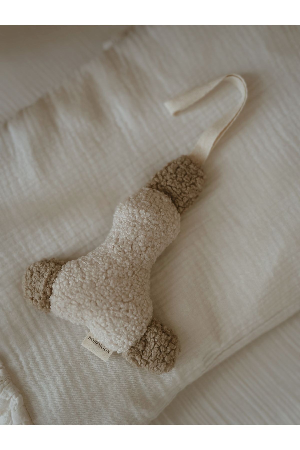 Teddy Duck Ördek Emzik Askısı Bej/Krem