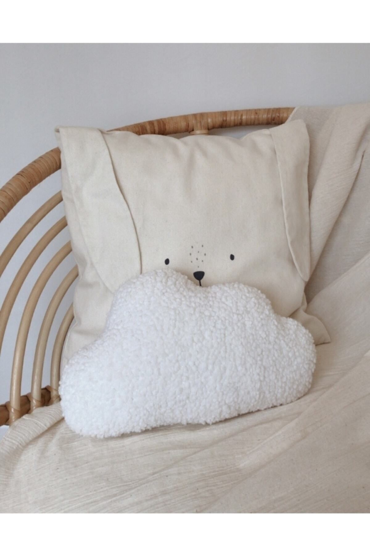 Teddy Bulut Yastık Naturel Beyaz