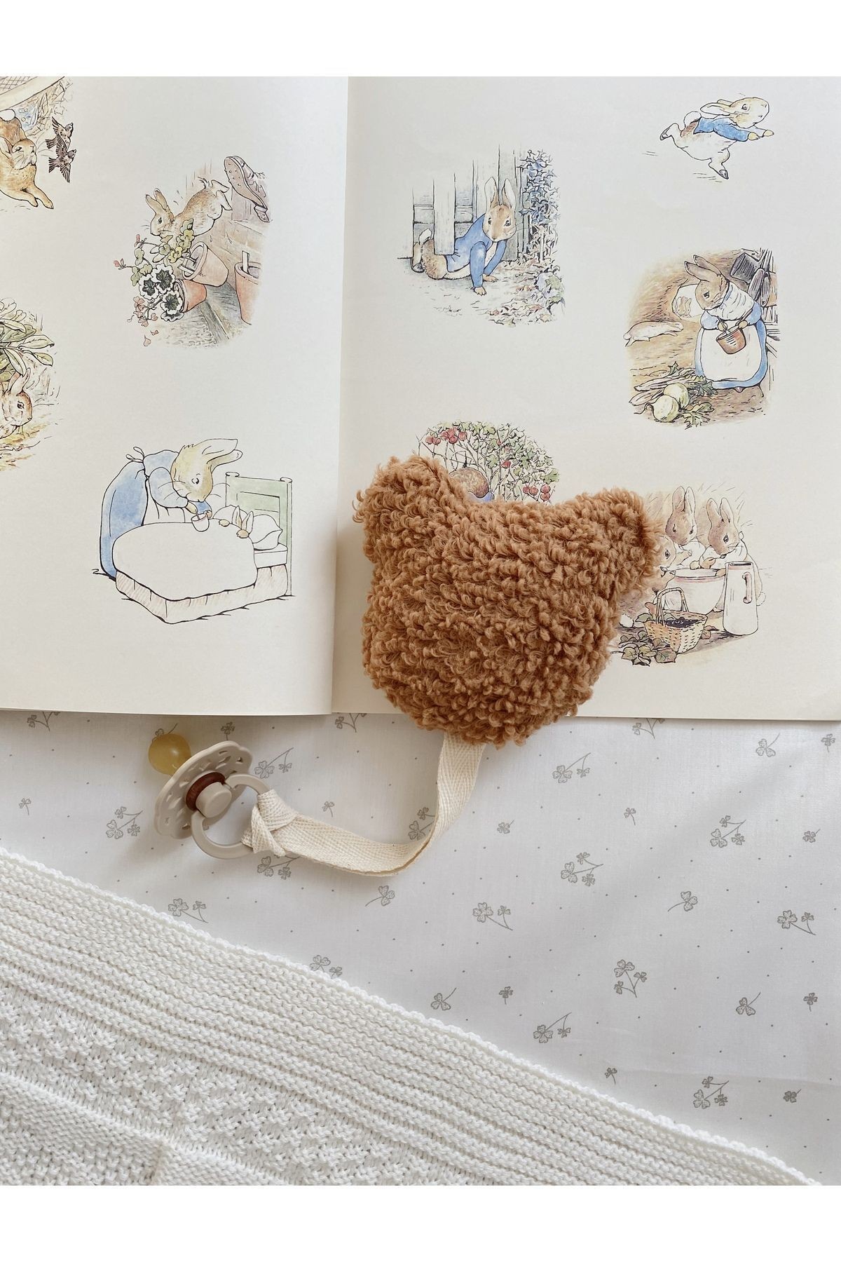 Teddy Bear Emzik Askısı Kahve