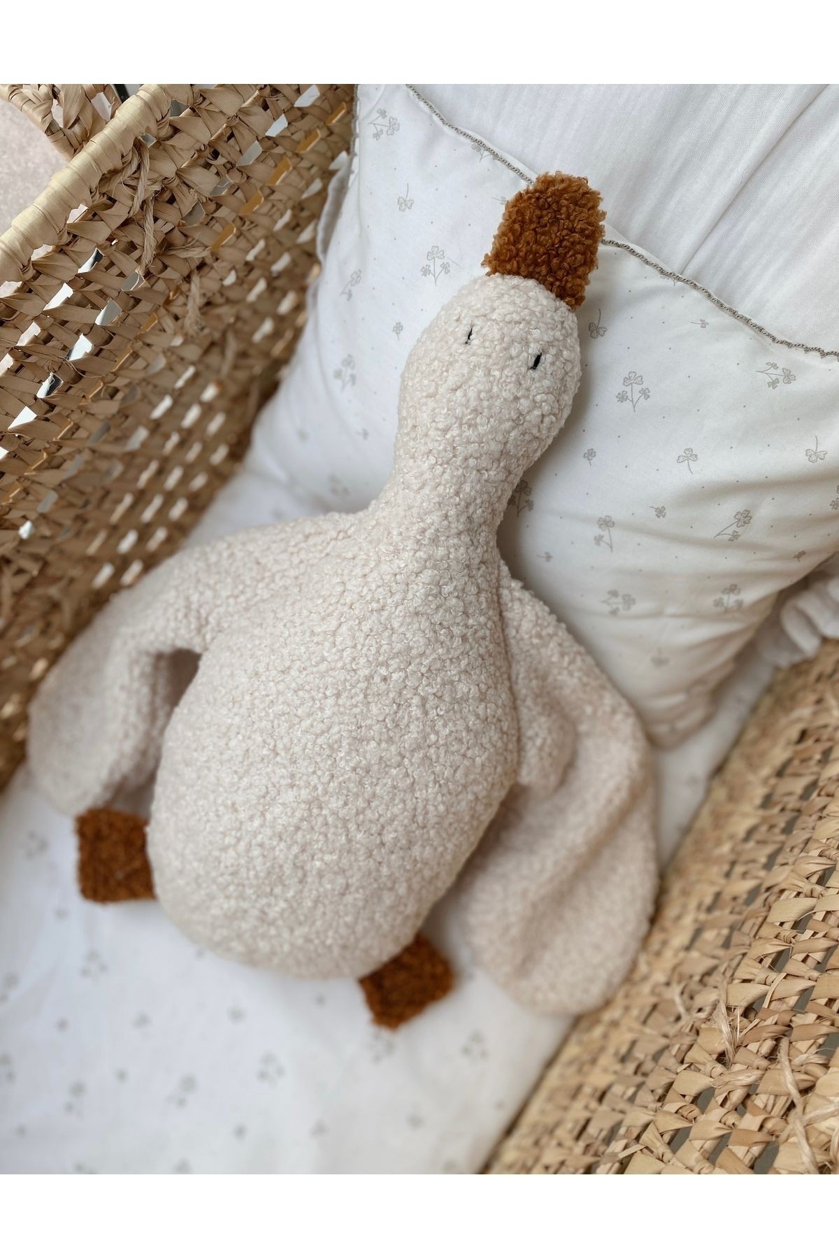 Sevimli Ördek Teddy Bebek Çocuk Uyku Arkadaşı Krem/camel