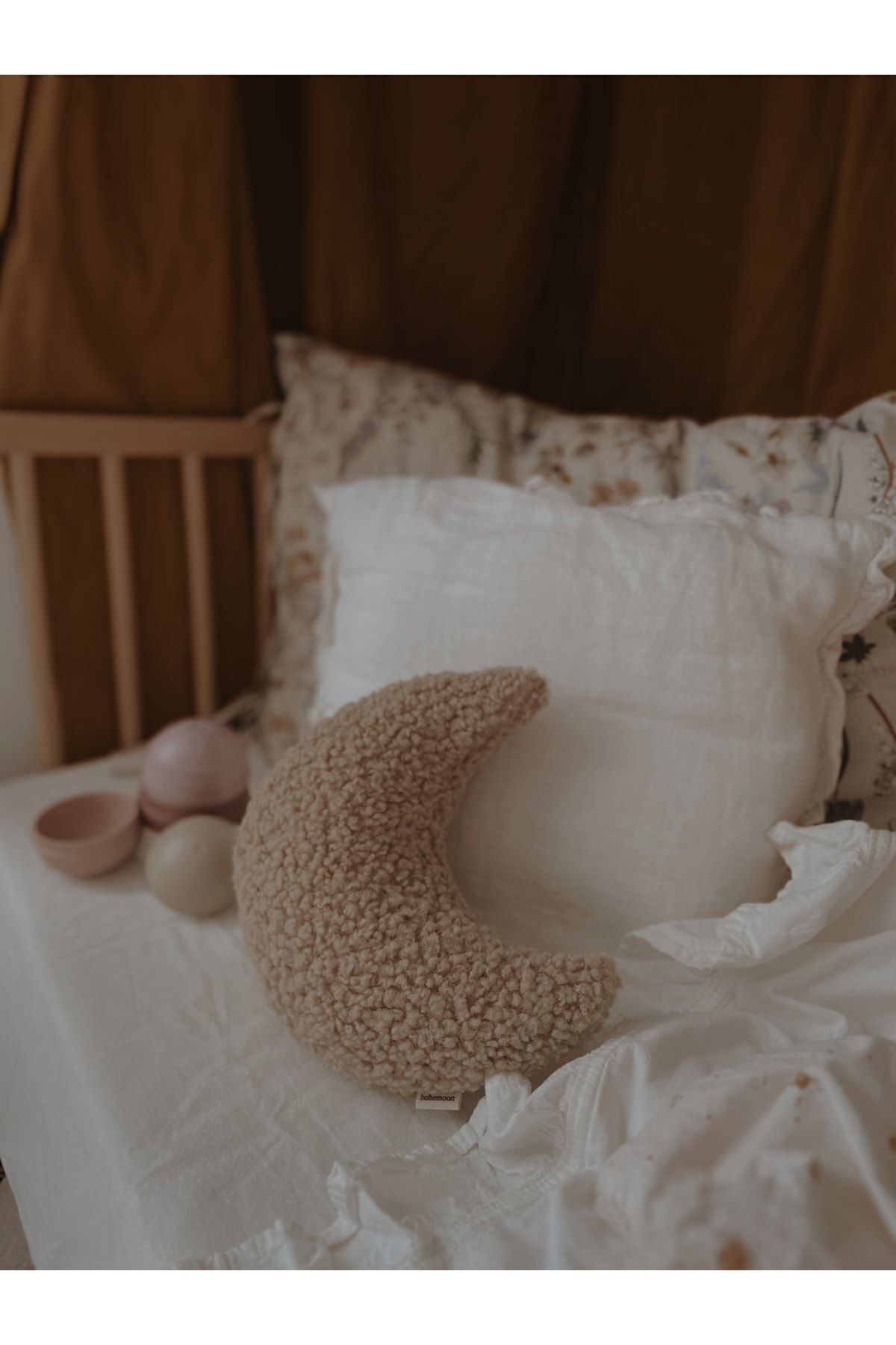 Teddy Moon Yastık Bej