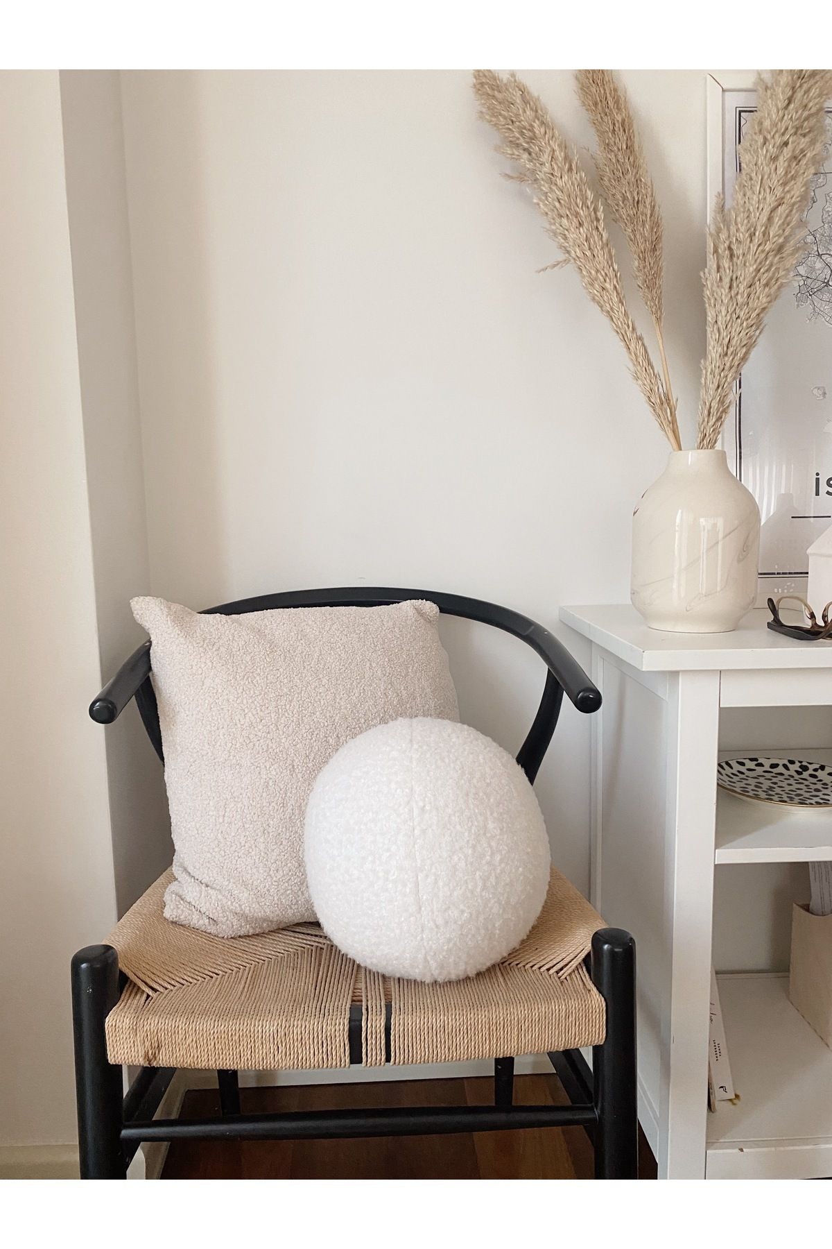 Teddy Top Yastık Naturel Beyaz Büyük