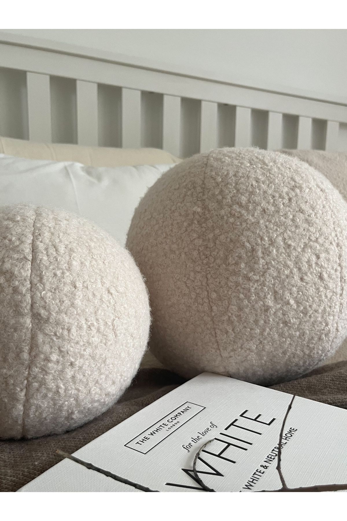 Teddy Top Dekoratif Yastık Krem Büyük