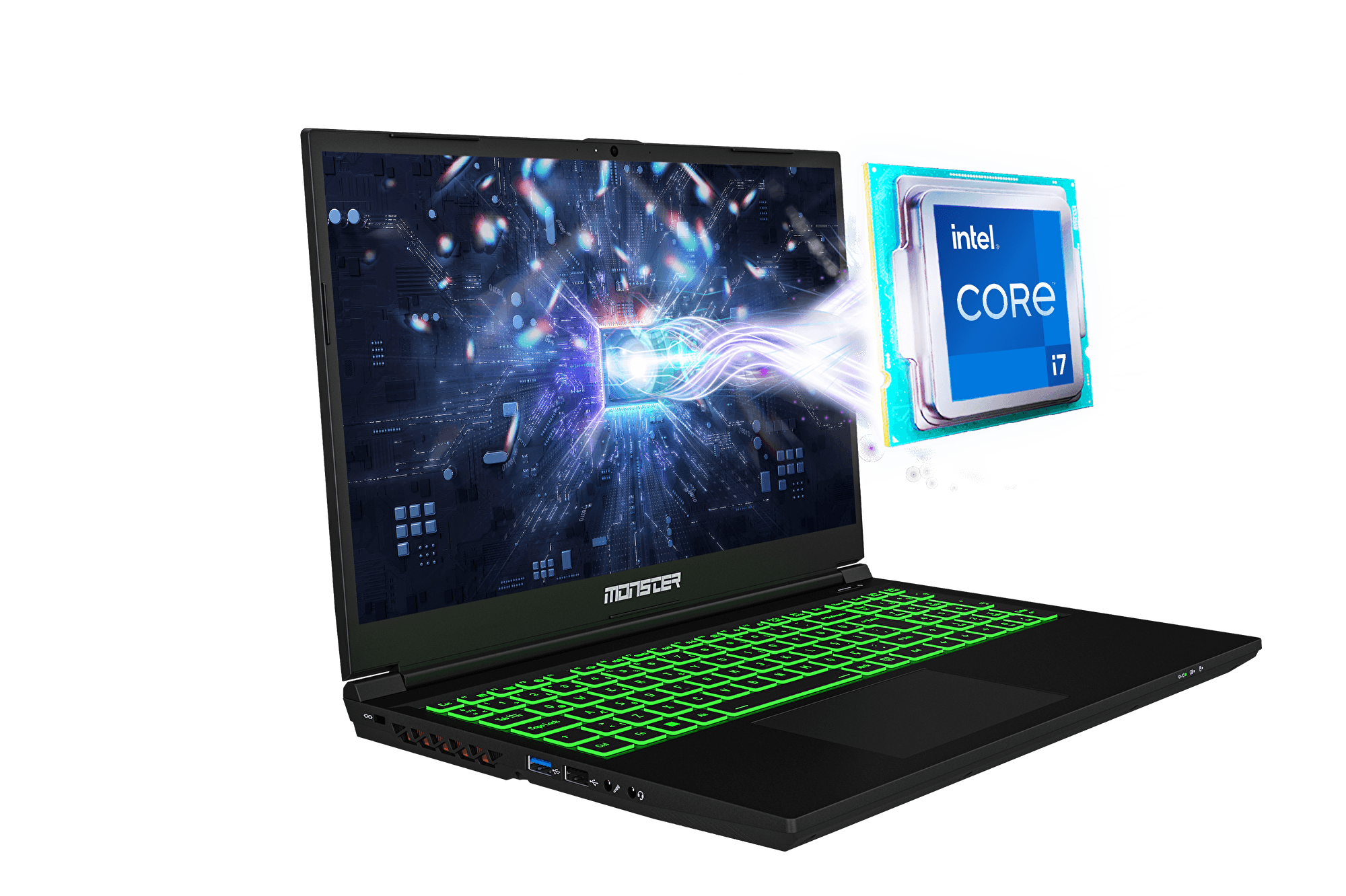 Monster Tulpar T5 V23.4 Intel Core i7 12700H 16 GB RAM 500 GB SSD 8 GB RTX 4060 FreeDOS 15,6" FHD 144 Hz Oyun Bilgisayarı