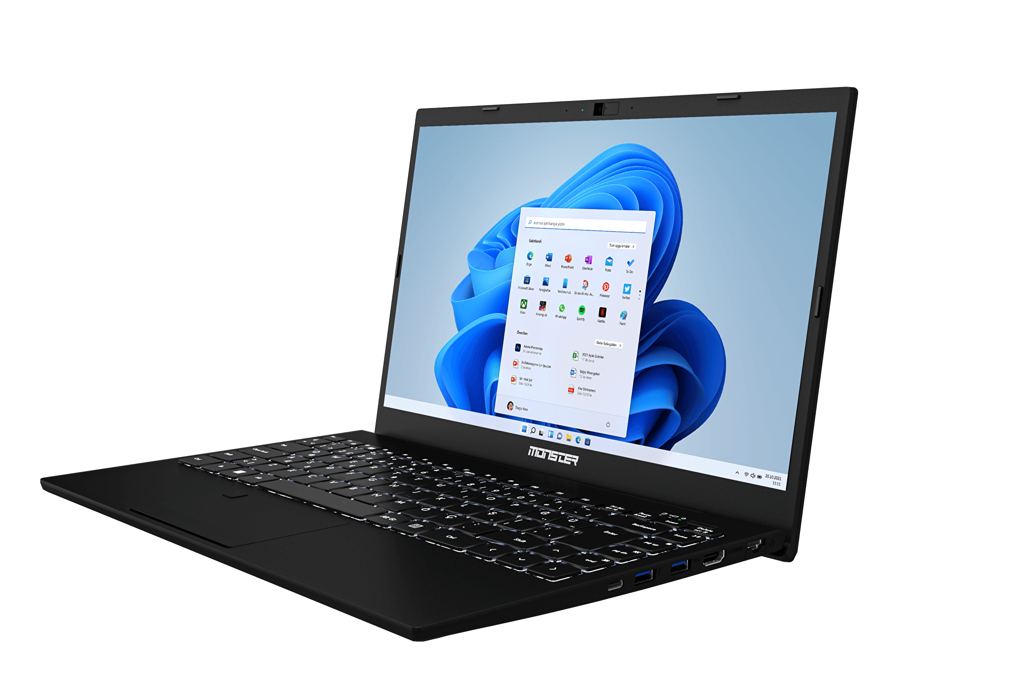 Monster Huma H4 V5.2 Black Intel Core i7 1255U 16 GB RAM 500 GB SSD FreeDos 14,1" FHD Taşınabilir Bilgisayar