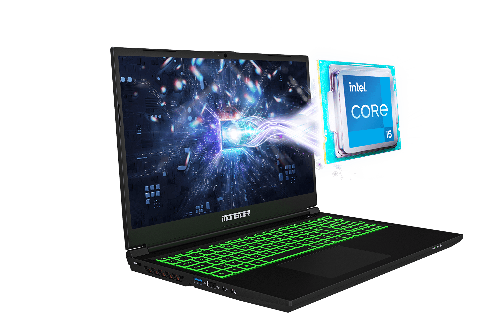 Monster Abra A5 V20.4.4 Intel Core i5 12450H 16 GB RAM 1 TB SSD 6 GB RTX 4050 FreeDos 15,6" FHD 144 Hz Oyun Bilgisayarı