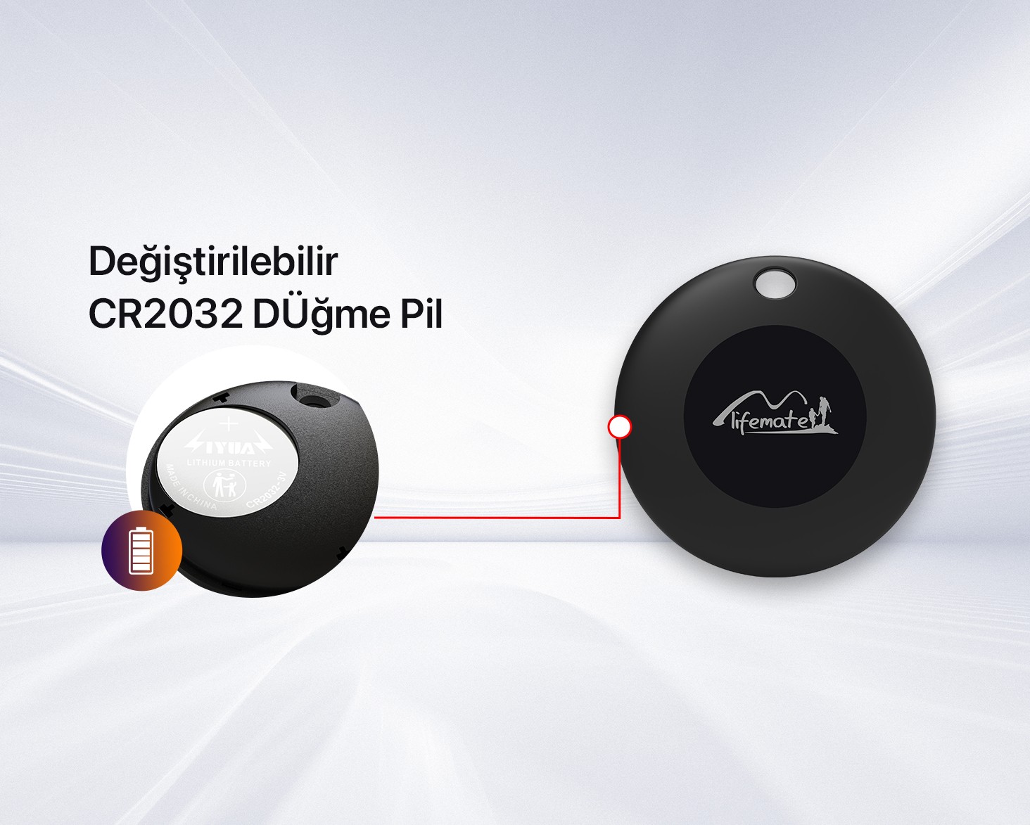 Lifemate LifeTag Apple Uyumlu MFI Lisanslı Akıllı Takip Cihazı (SADECE APPLE İLE UYUMLUDUR)