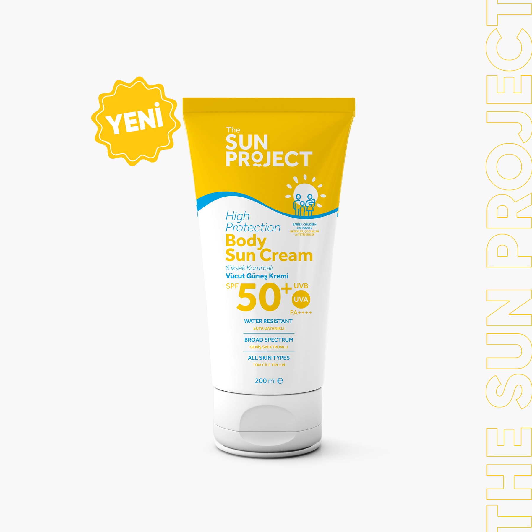 The Sun Project Yüksek Korumalı Vücut Güneş Kremi High Protection Body Sun Cream SPF50+/PA++++ 200 ml