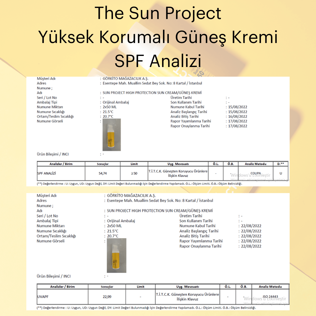 The Sun Project Yüksek Korumalı Hibrit Güneş Kremi High Protection Hybrid Sun Cream 50+ SPF PA++++ 40 ml
