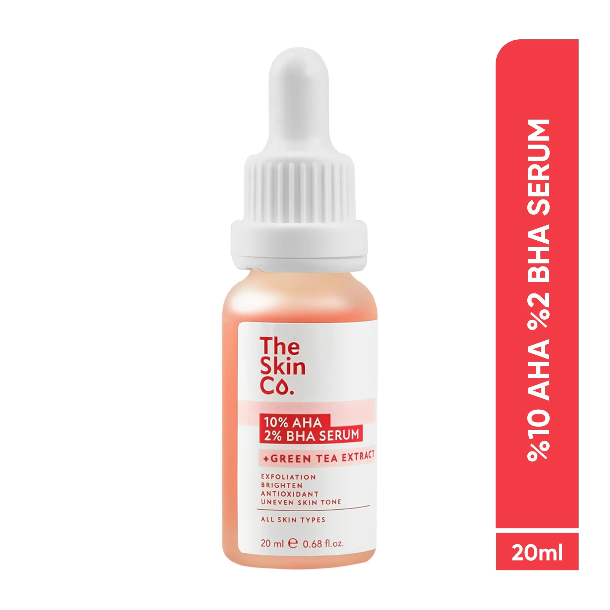 The Skin Co. %10 AHA %2 BHA Cilt Tonu Eşitleyici & Gözenek Sıkılaştırıcı Peeling Serum 20 ml