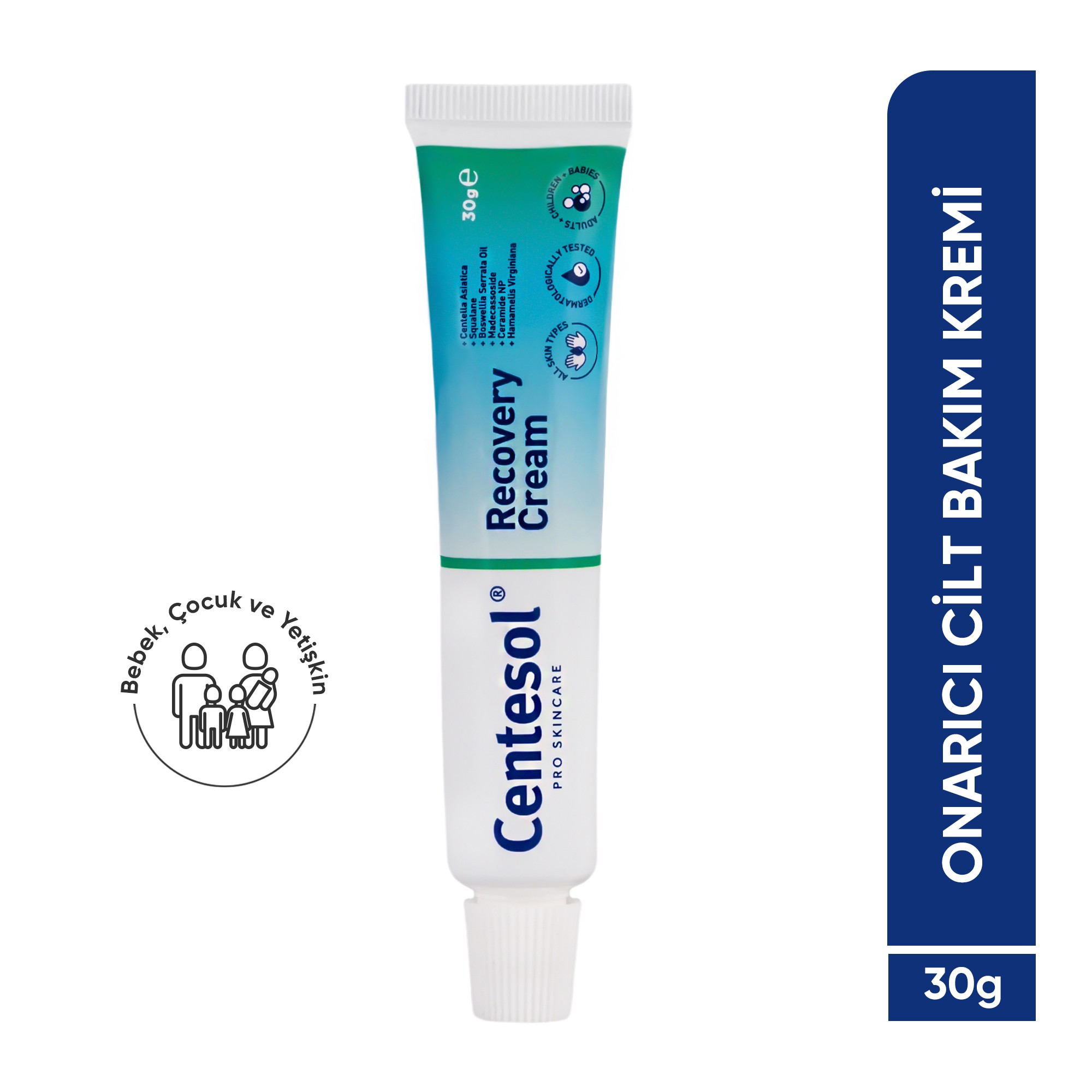Centesol Onarıcı Cilt Bakım Kremi ( Cica Krem - Recovery Cream  ) 30 gr