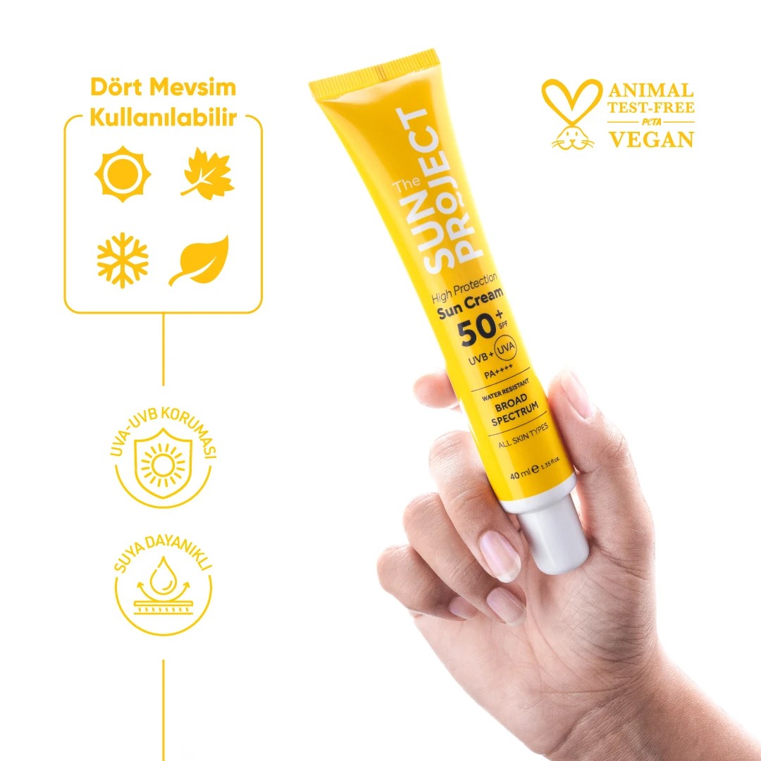 The Sun Project Yüksek Korumalı Hibrit Güneş Kremi High Protection Hybrid Sun Cream 50+ SPF PA++++ 40 ml