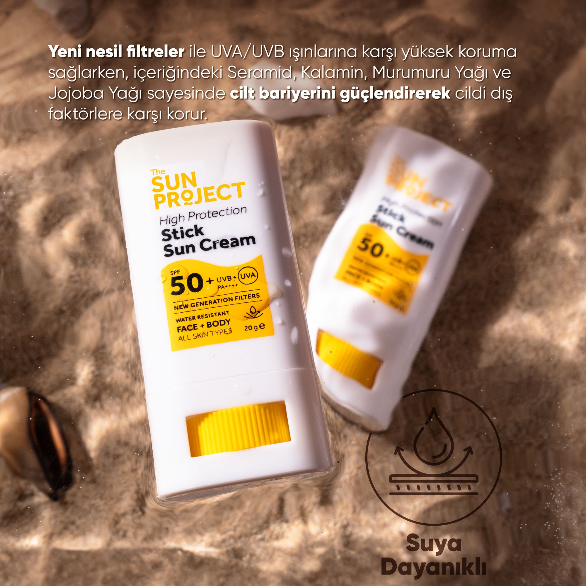 The Sun Project Yüksek Korumalı Stick Güneş Kremi High Protection Stick Sun Cream SPF50+/PA++++ 20 gr