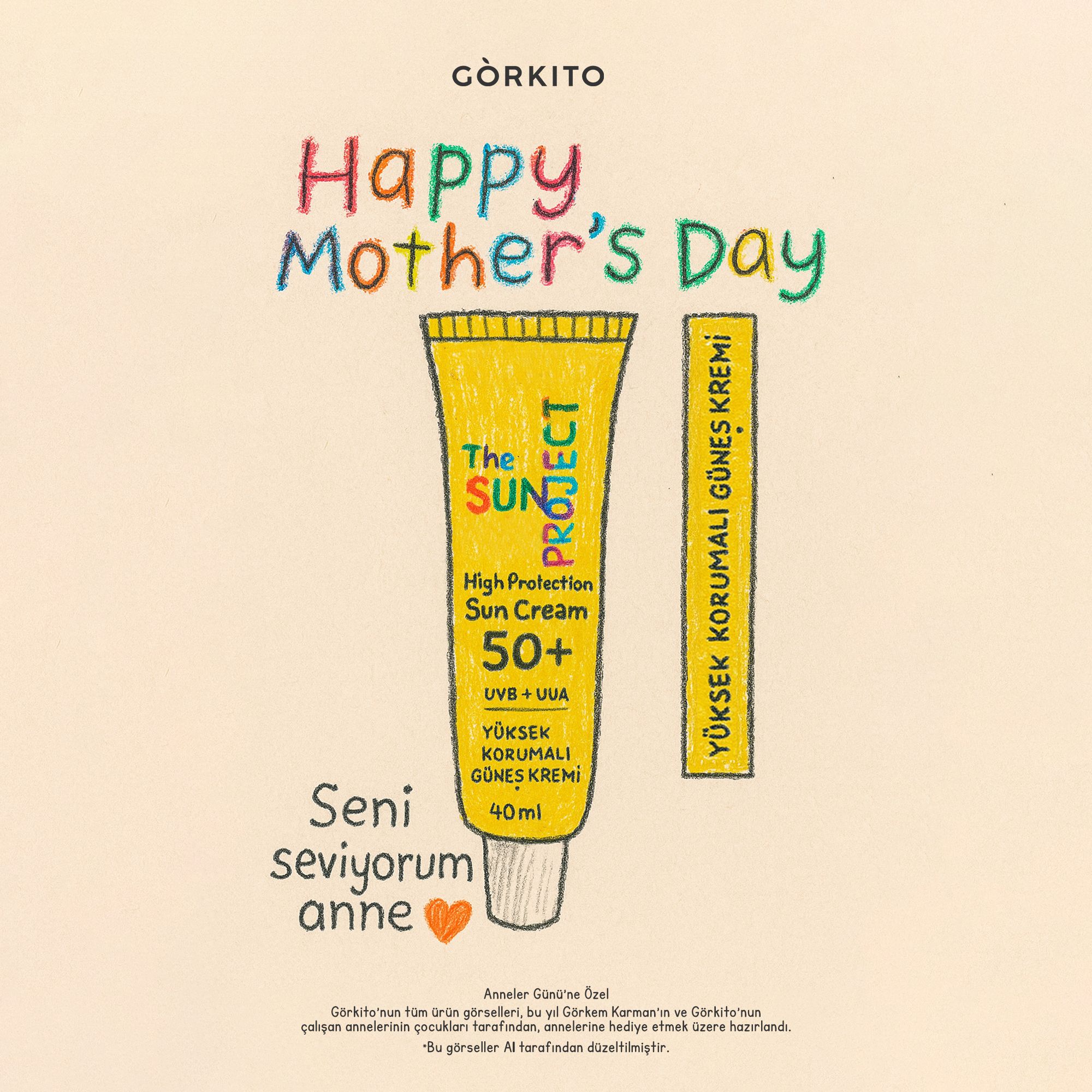 The Sun Project Yüksek Korumalı Hibrit Güneş Kremi High Protection Hybrid Sun Cream 50+ SPF PA++++ 40 ml