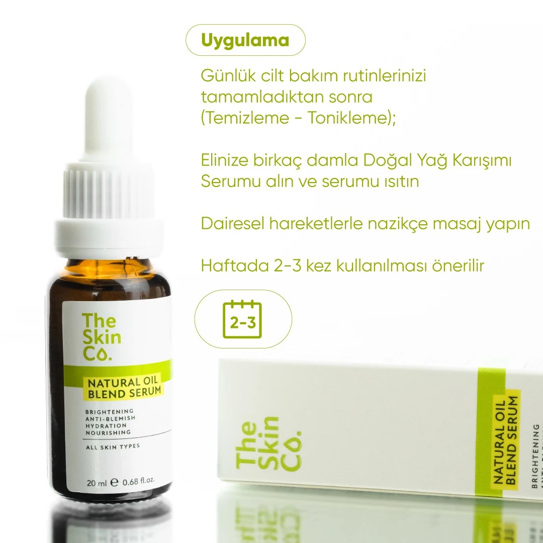 The Skin Co. %99,9 Doğal Yağ Karışımı Yoğun Nemlendirici & Aydınlatıcı Yüz Serumu 20 ml