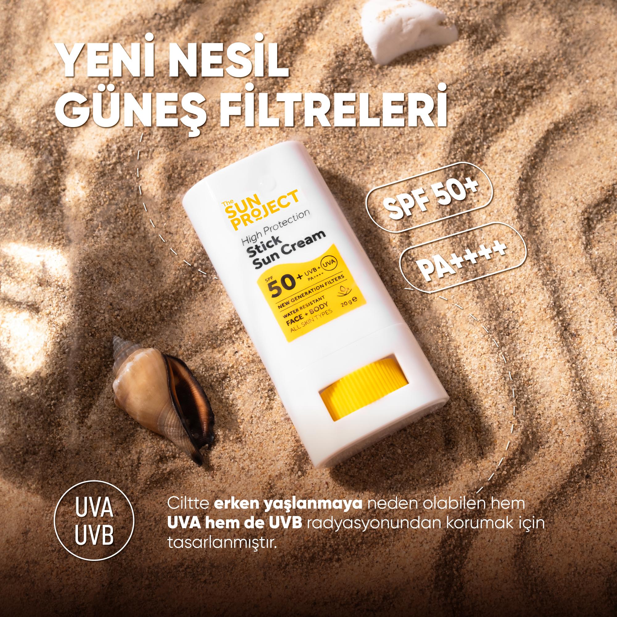 The Sun Project Yüksek Korumalı Stick Güneş Kremi High Protection Stick Sun Cream SPF50+/PA++++ 20 gr