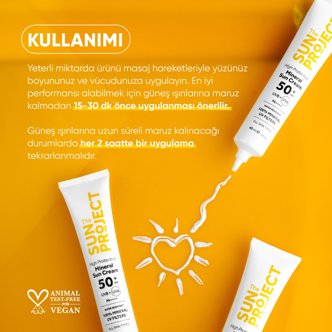 The Sun Project Yüksek Korumalı Mineral Güneş Kremi High Protection Mineral Sun Cream 50+ SPF PA++++ 40 ml