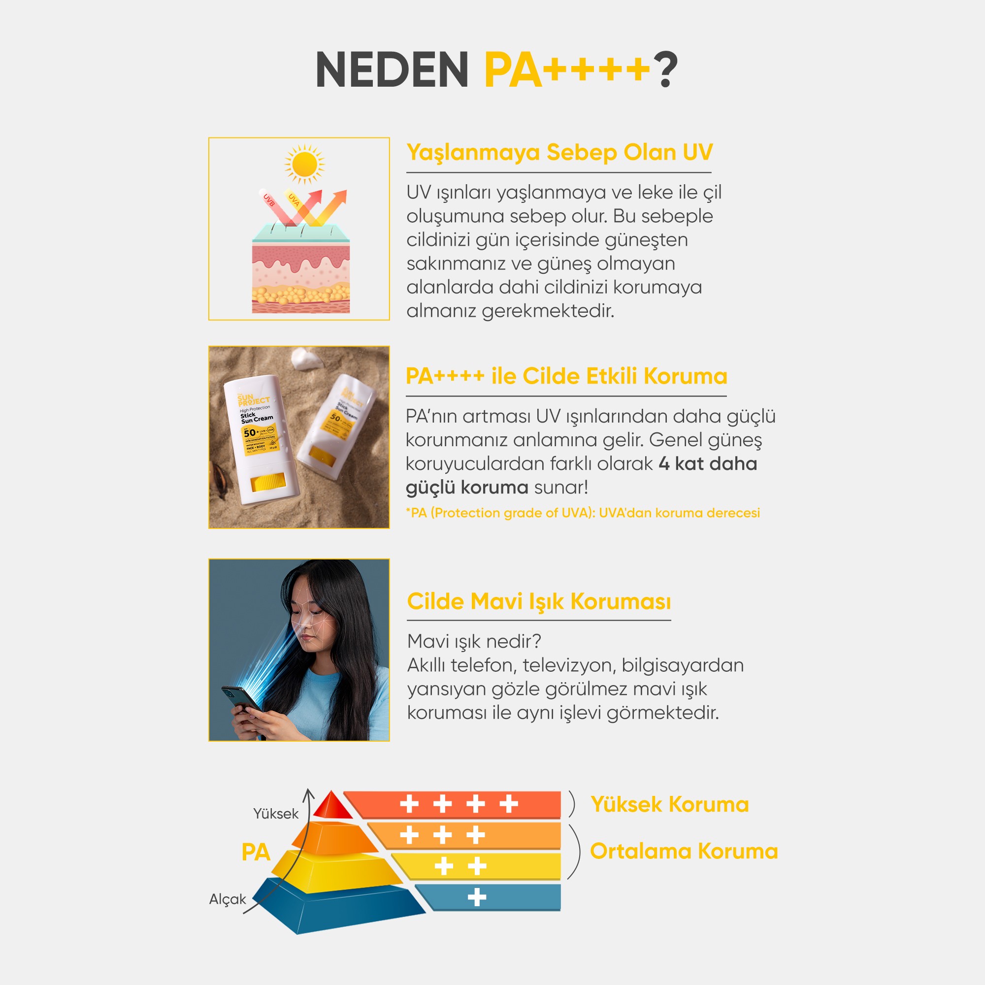 The Sun Project Yüksek Korumalı Stick Güneş Kremi High Protection Stick Sun Cream SPF50+/PA++++ 20 gr