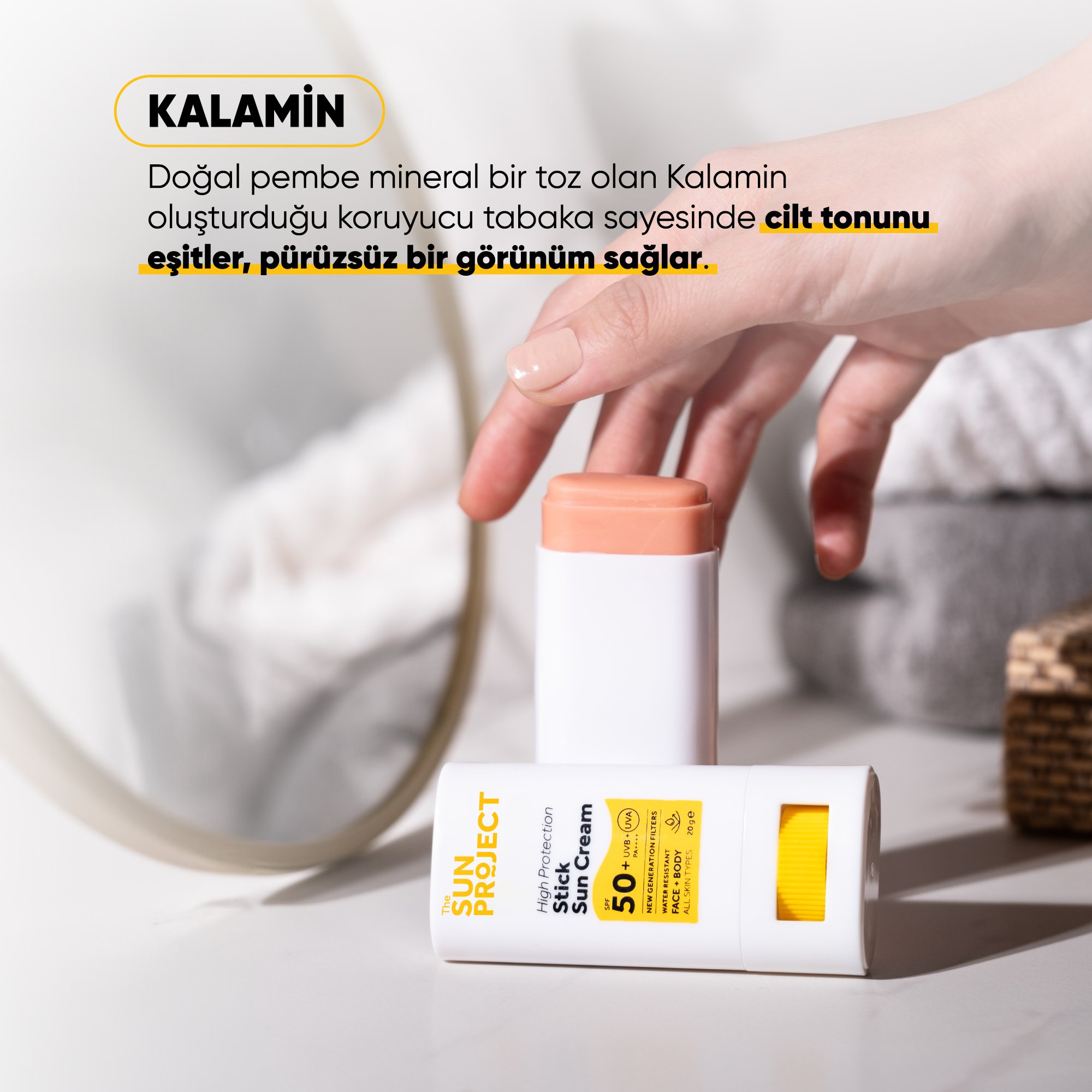 The Sun Project Yüksek Korumalı Stick Güneş Kremi High Protection Stick Sun Cream SPF50+/PA++++ 20 gr